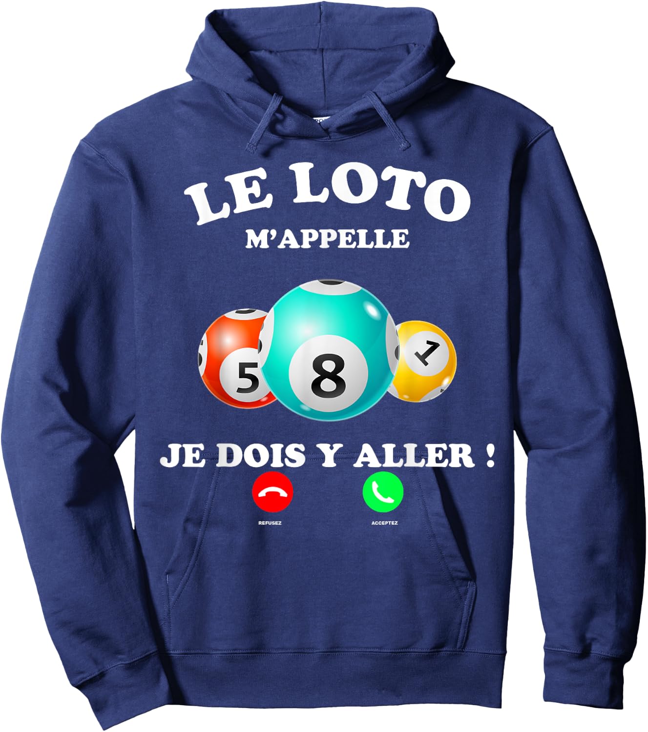 The Loto M'Appelle Je Dois Y Going Humour Games Man Woman , Black, S Hoodie - Hoodie | Navy