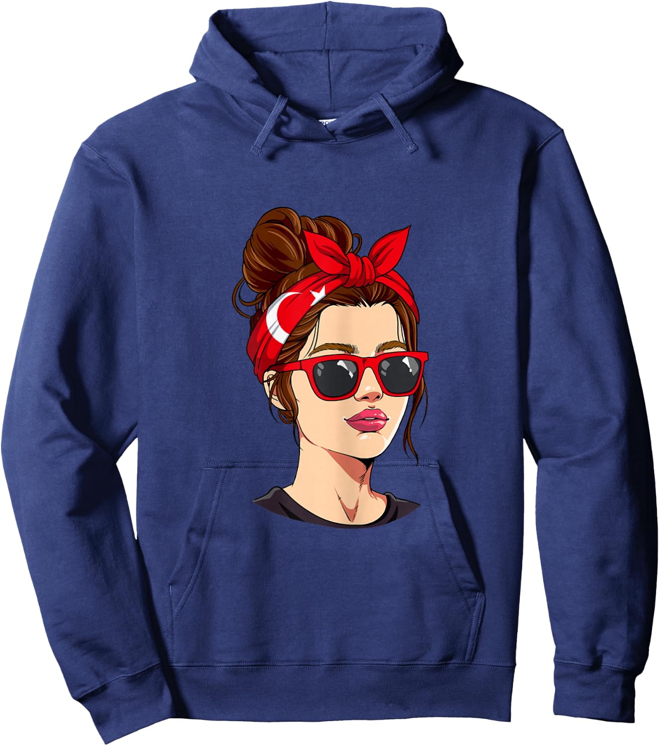 Turkish Girl Turkey Hoodie - Hoodie | Navy