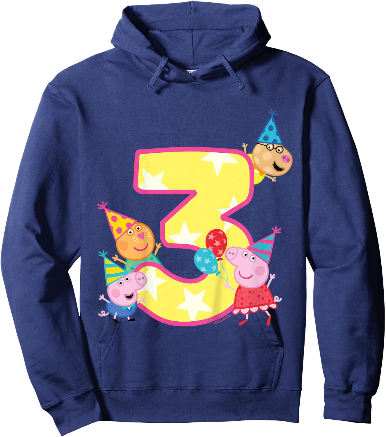 Peppa Pig Crew 3 Geburtstag Hoodie - Hoodie | Navy