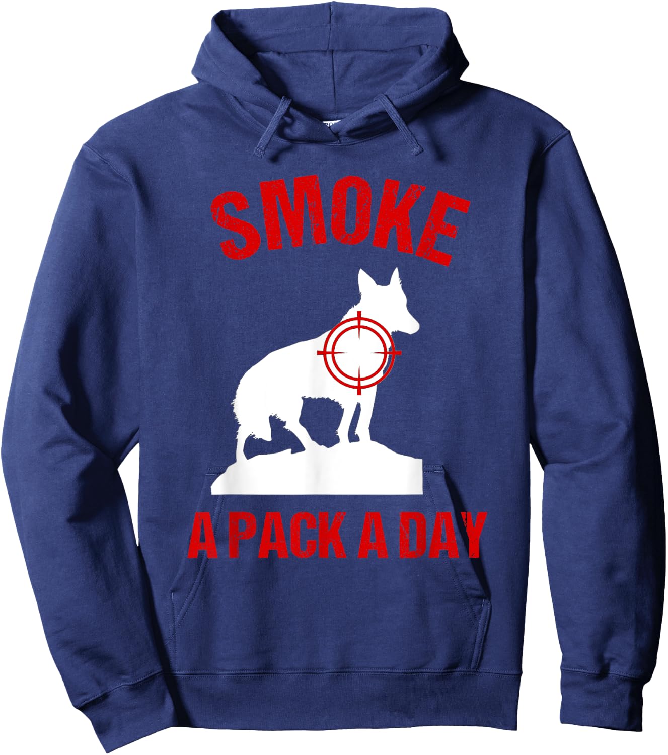 Smoke a Pack a Day Coyote Hunting Shirt Hoodie - Hoodie | Navy