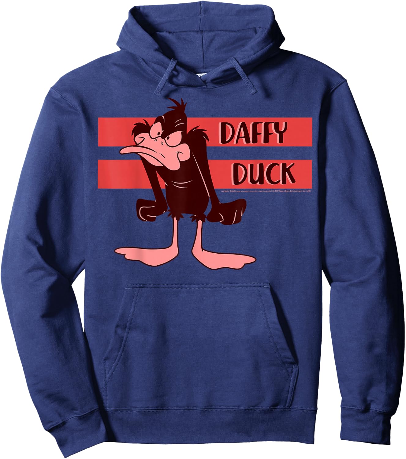 Looney Tunes Daffy Duck Angry Portrait Hoodie - Hoodie | Navy
