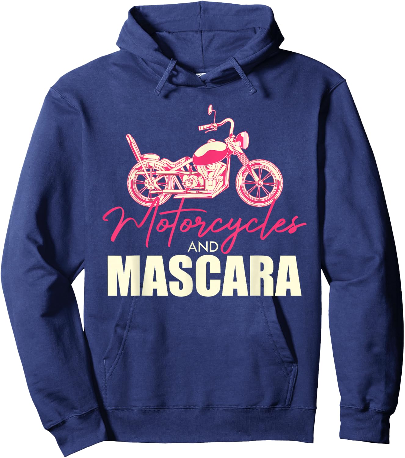 Motorcyclists Women Make Up Hobby Biker Motorcycle Hoodie - Hoodie | Navy