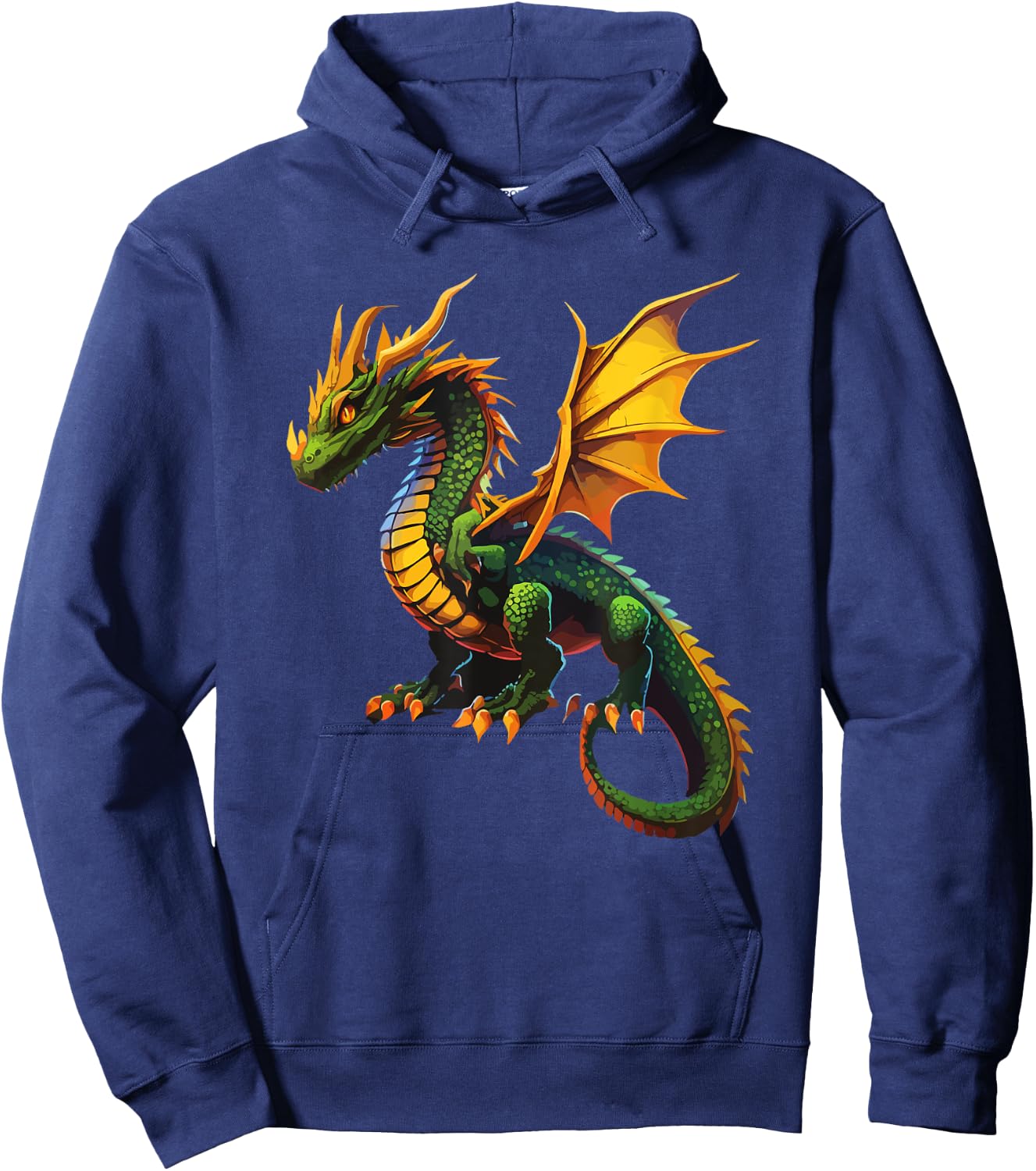 Dragon in Green Dragon Mystical Fantasy Mystical Creature , black Hoodie - Hoodie | Navy