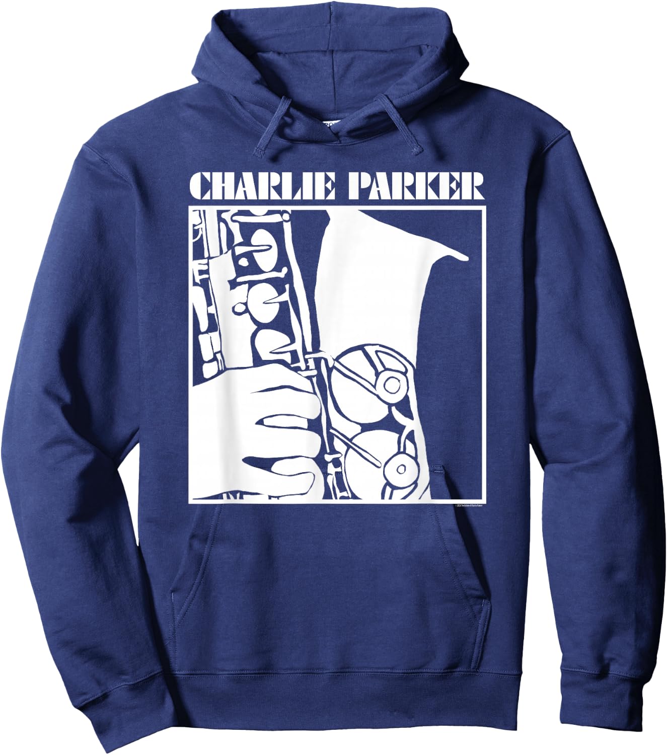 Charlie Parker Saxophone Illustration Hoodie - Hoodie | Navy