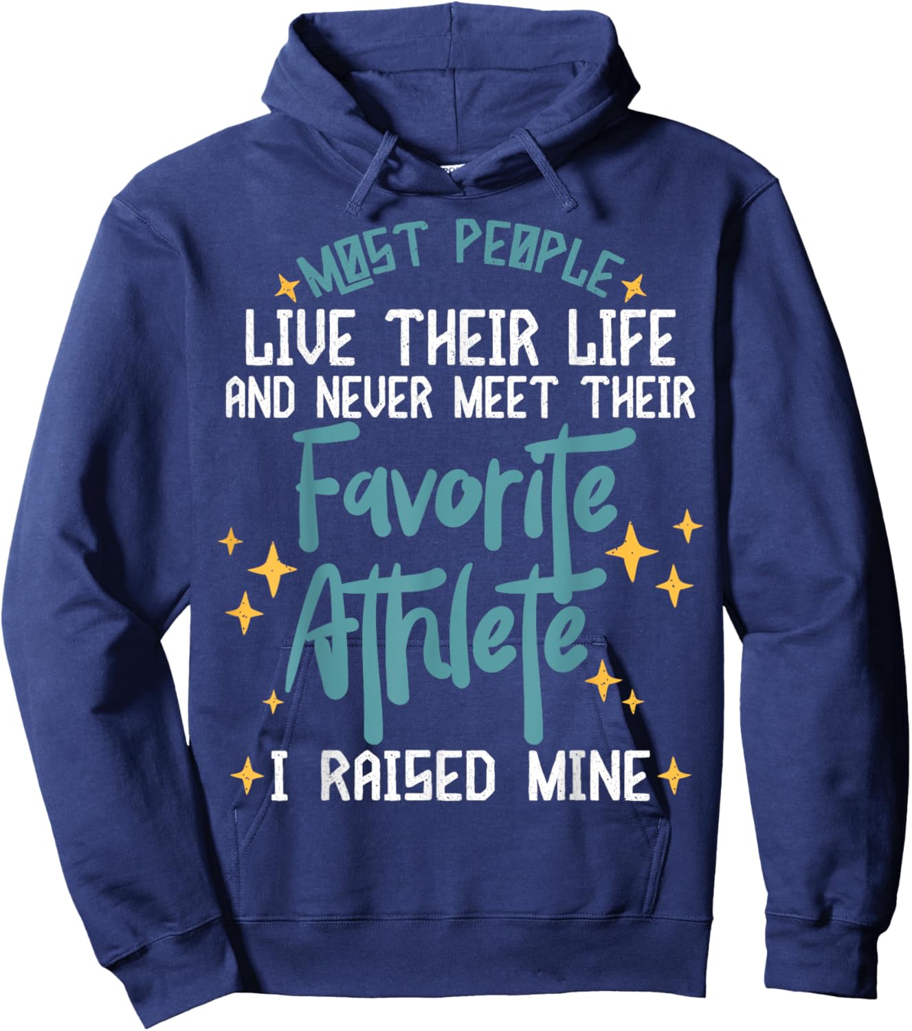 I Raised My Favorite Athlete Sports Parents Design Mom Dad Hoodie - Hoodie | Navy