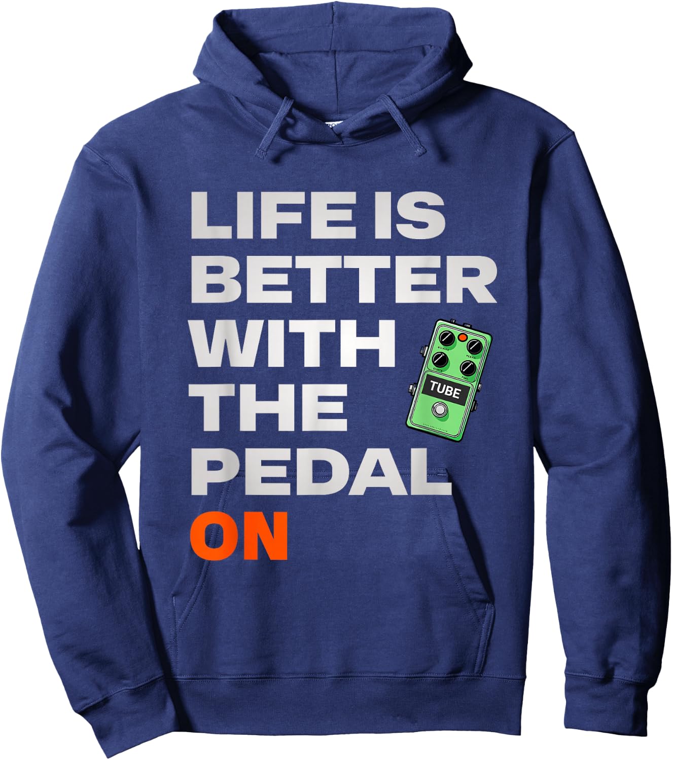 Funny Guitarist Guitar Players Effect Pedal Overdrive Hoodie - Hoodie | Navy