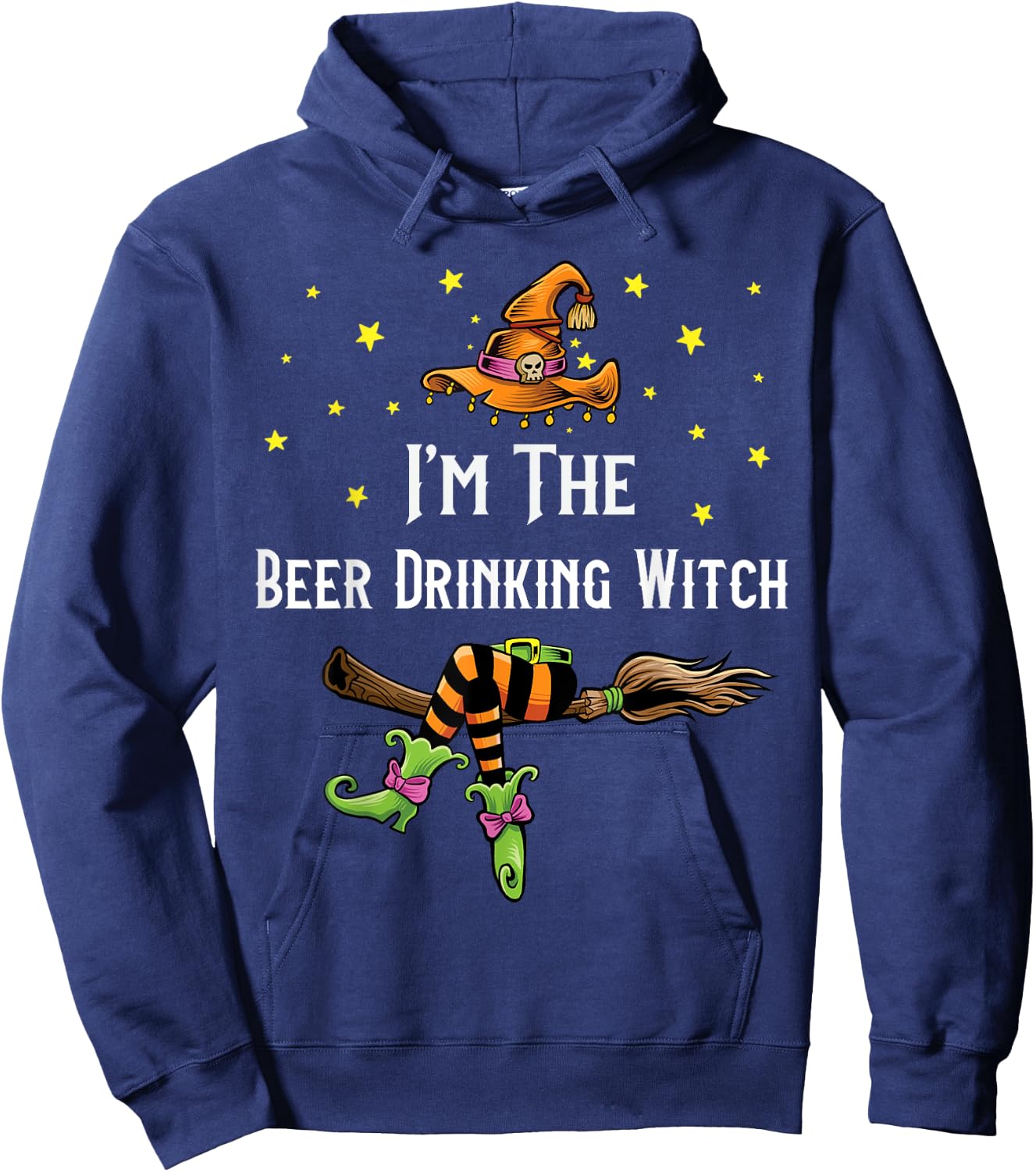 Im the Beer Drinking Witch Halloween Matching Group Costume Hoodie - Hoodie | Navy