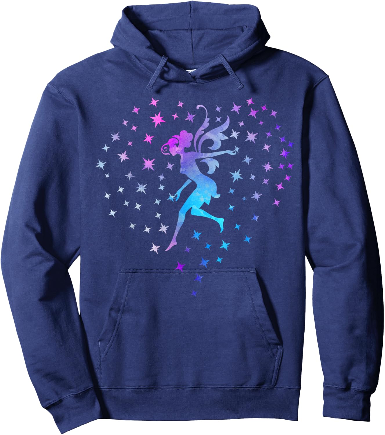 Fairy Heart Stars Vintage Love Fairies Fantasy Women Girls Hoodie - Hoodie | Navy