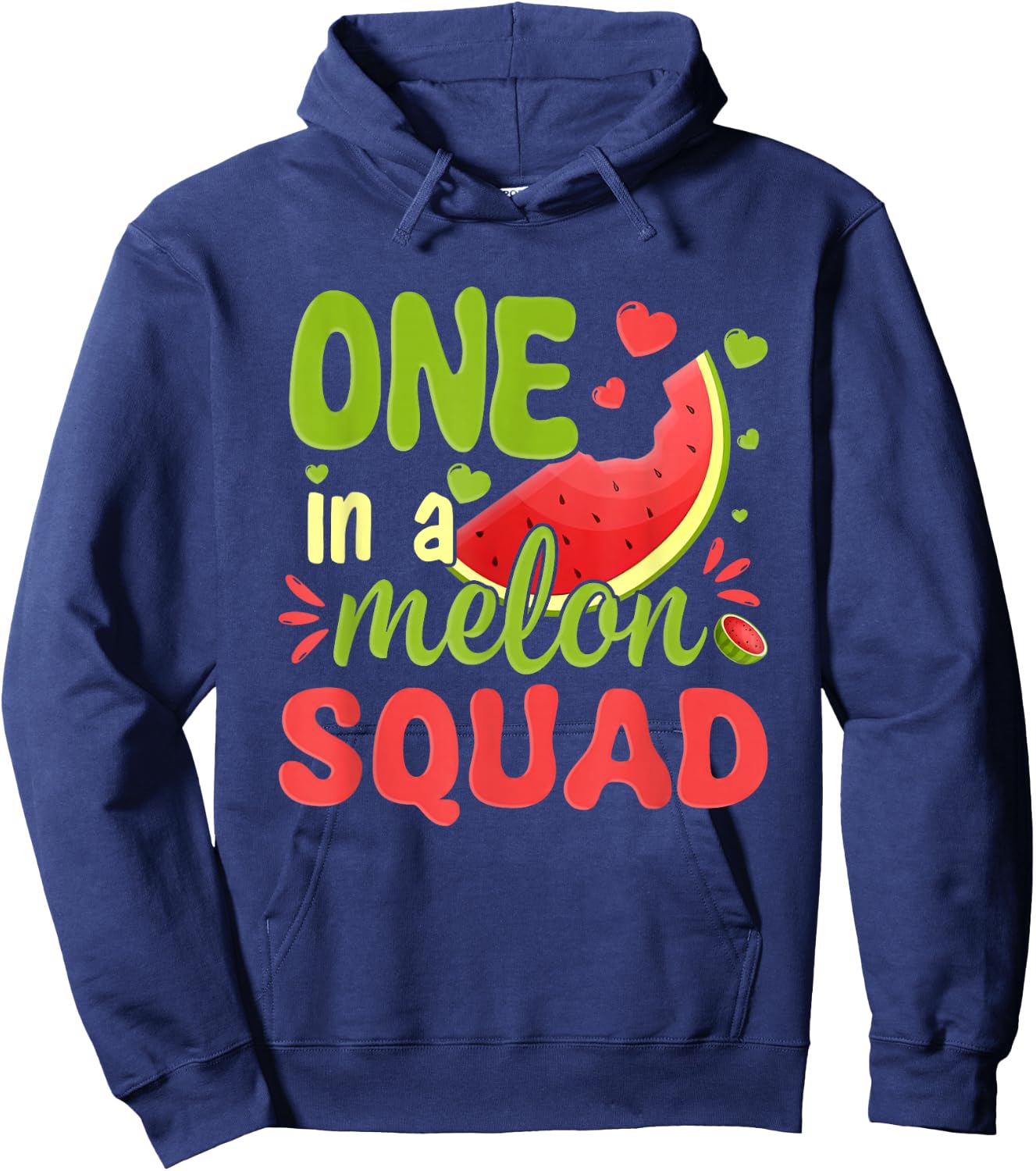 One in a Melon Squad 1st Birthday Party Family Matching Hoodie - Hoodie | Navy