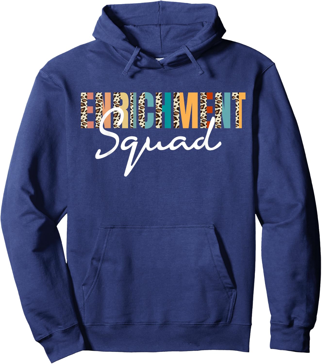Enrichment Squad Leopard Pattern Recreation Specialist Hoodie - Hoodie | Navy