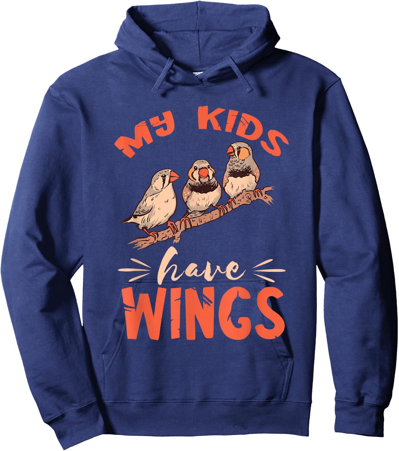 Zebra Finches Birds My Kids Have Wings Zebra Finch Hoodie - Hoodie | Navy