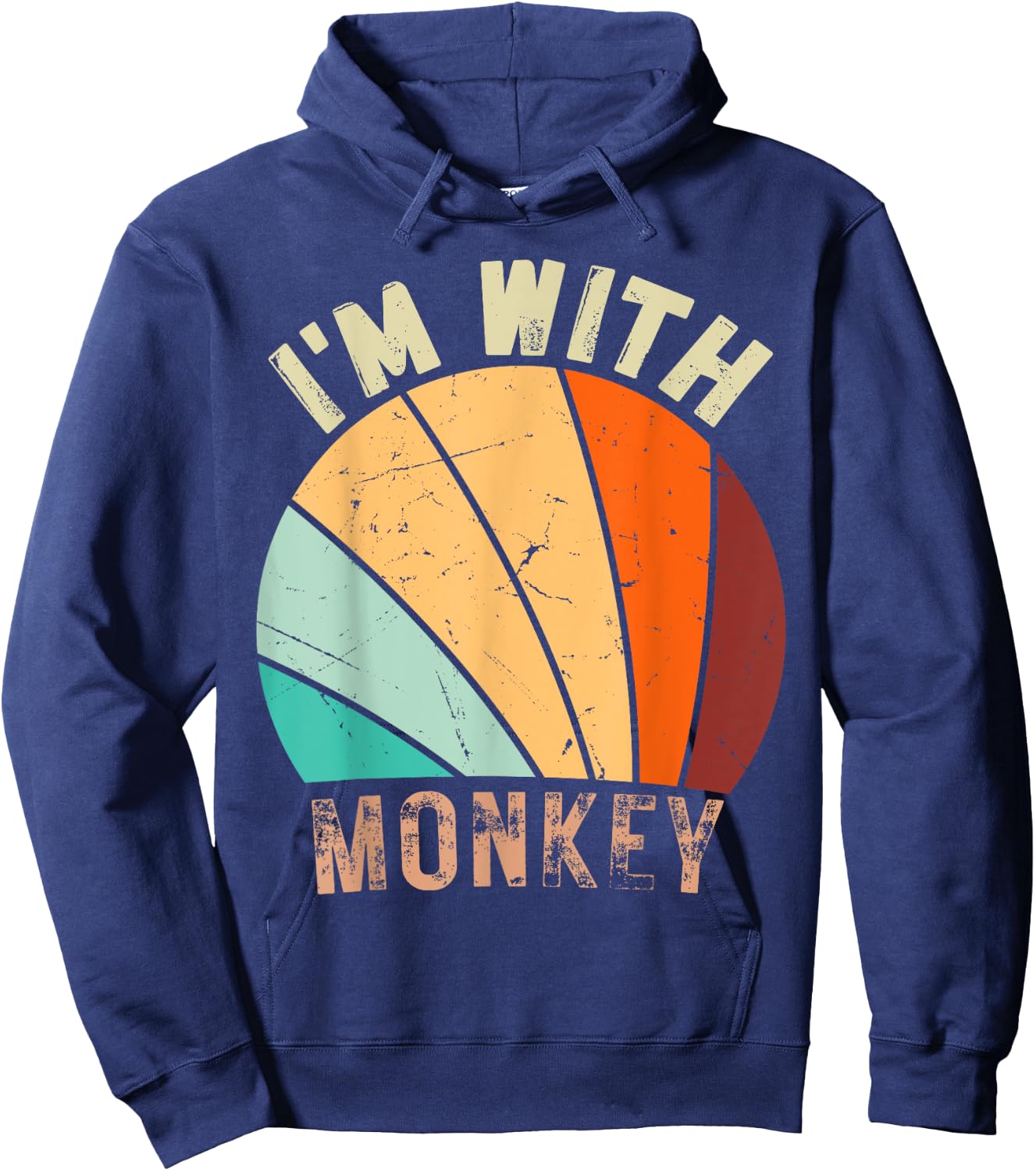 I'm with Monkey Funny Design Im with Monkey Hoodie - Hoodie | Navy