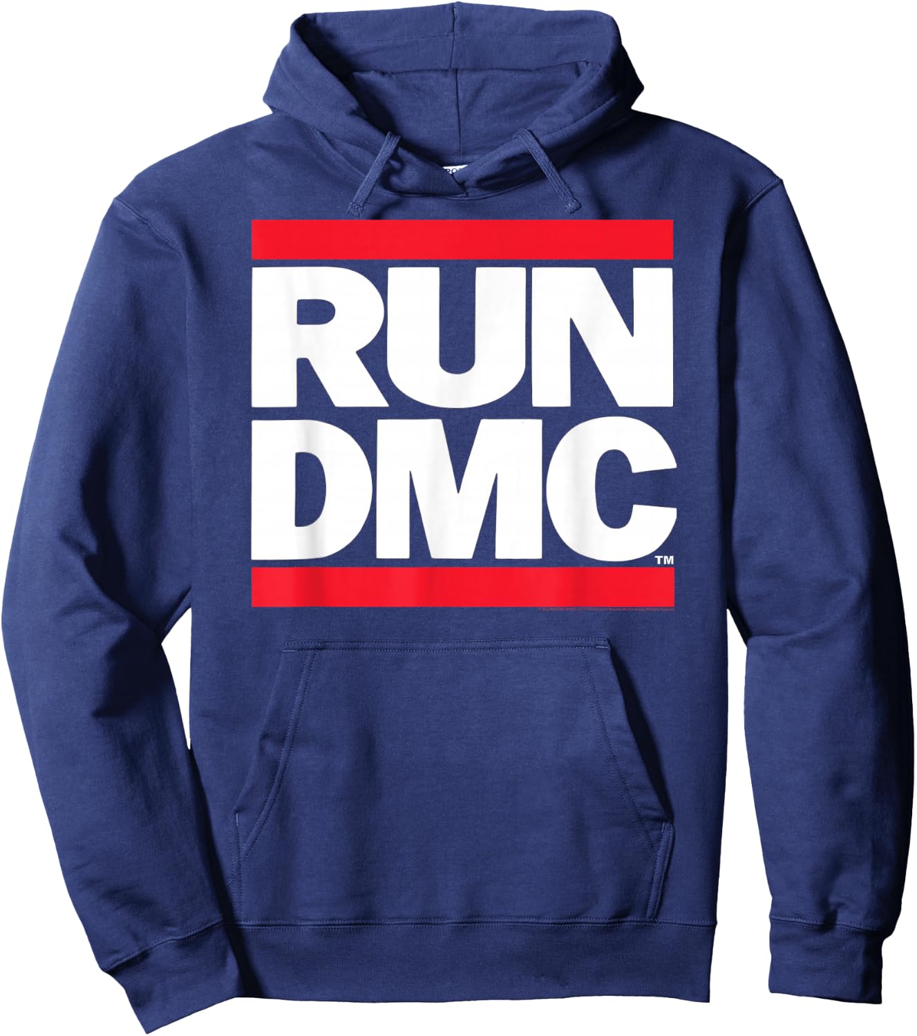 RUN DMC Logo Hip Oldschool , black Hoodie - Hoodie | Navy