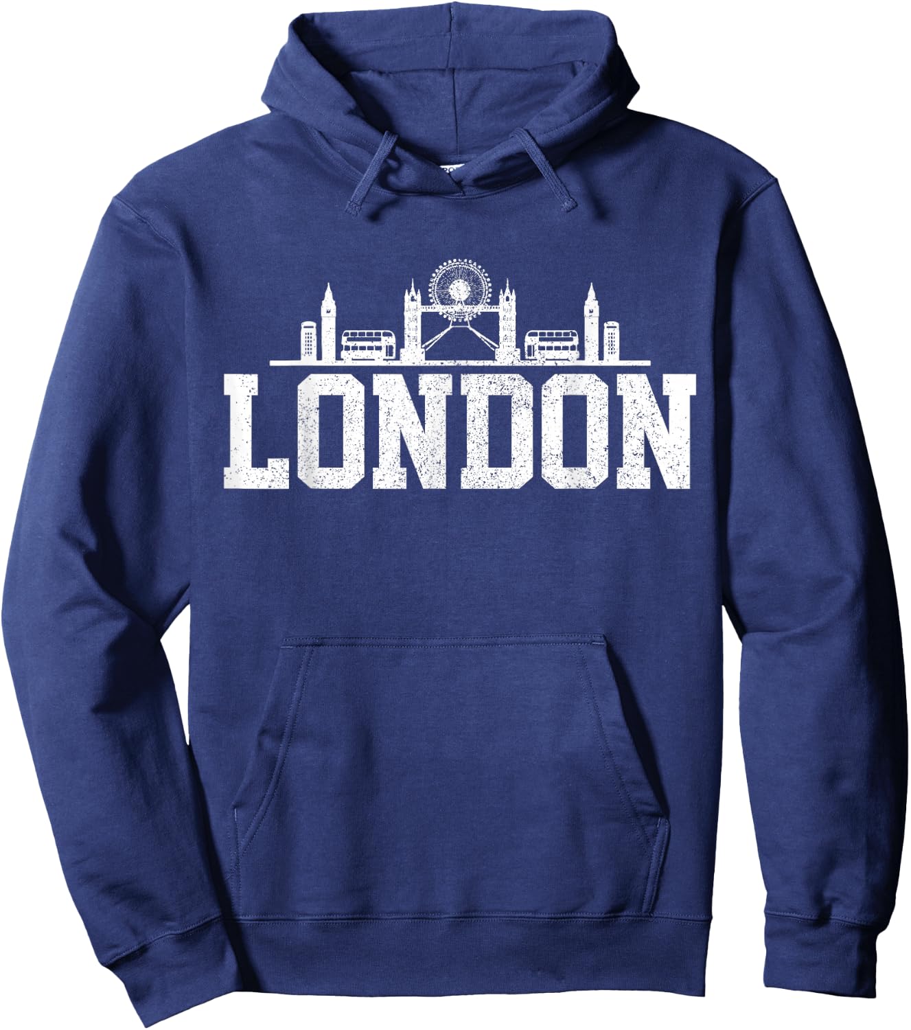 London Skyline UK United Kingdom Union Jack England Souvenir Hoodie - Hoodie | Navy