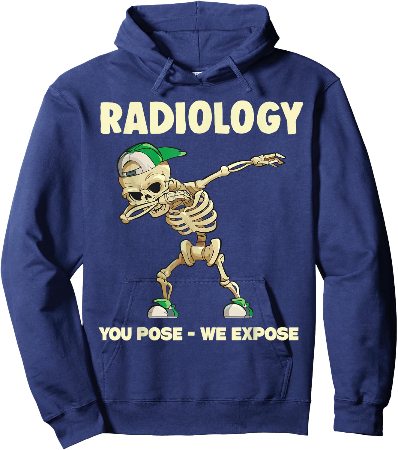 Funny Dabbing Skeleton Rad Tech X-ray Radiology Men Women Hoodie - Hoodie | Navy