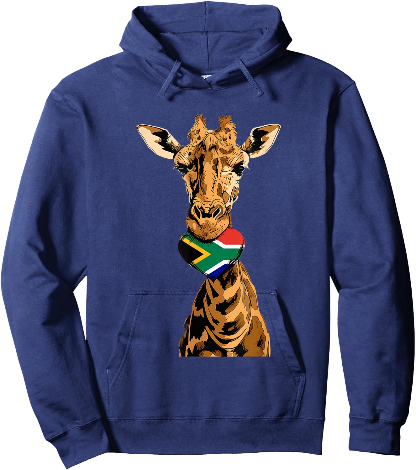 South Africa Flag Giraffe South African Roots Heart Hoodie - Hoodie | Navy