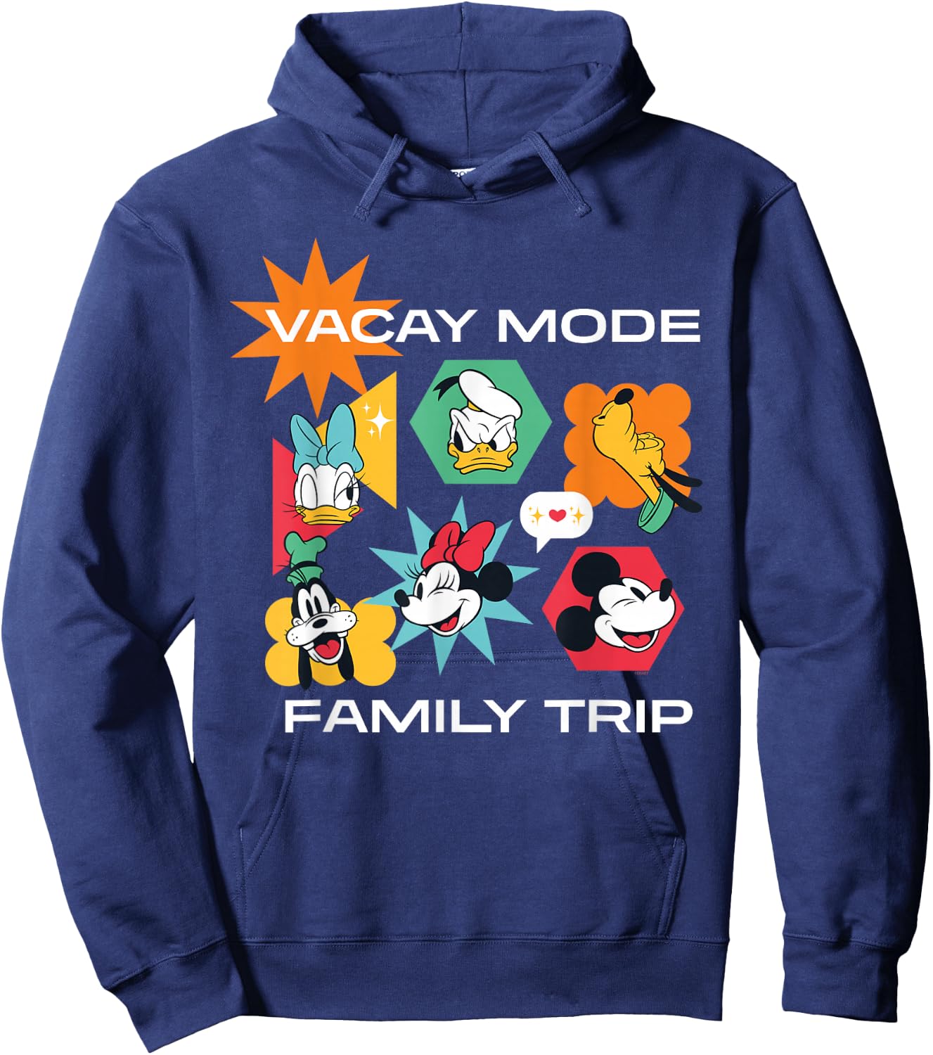 Disney Mickey & Friends Vacay Mode Family Trip Vacation Hoodie - Hoodie | Navy