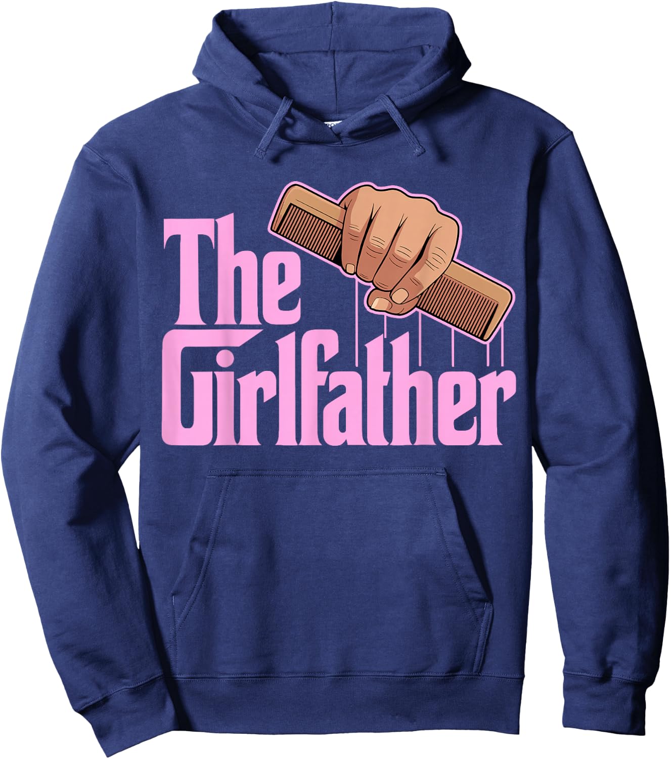 The Girlfather, Girl Dad Daddy's Little Girl, Father's Day Hoodie - Hoodie | Navy