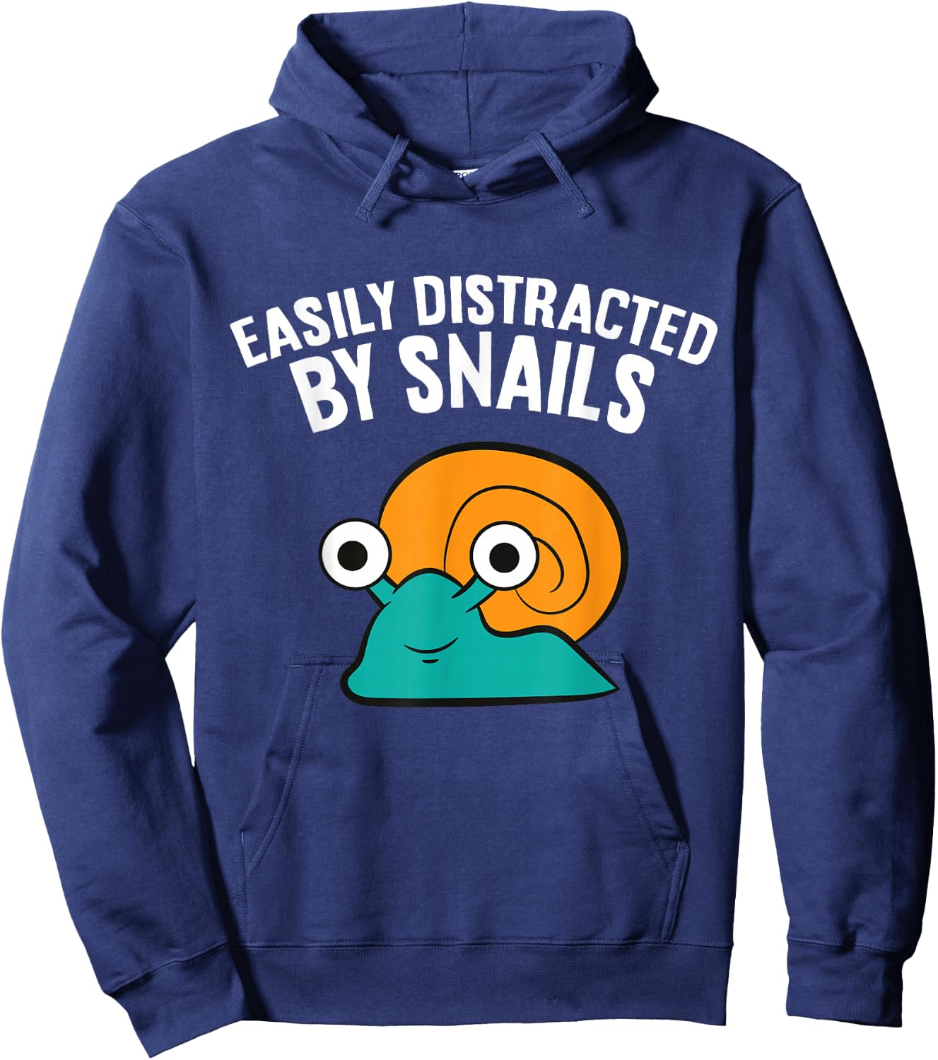 Easily Distracted By Snails Hoodie - Hoodie | Navy