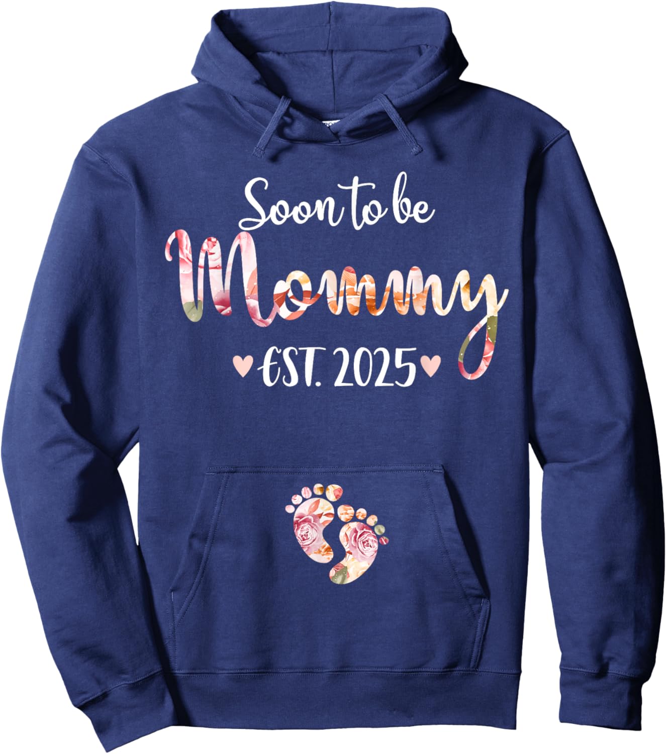 Soon to be mommy est. 2025 for mom pregnancy announcement Hoodie - Hoodie | Navy