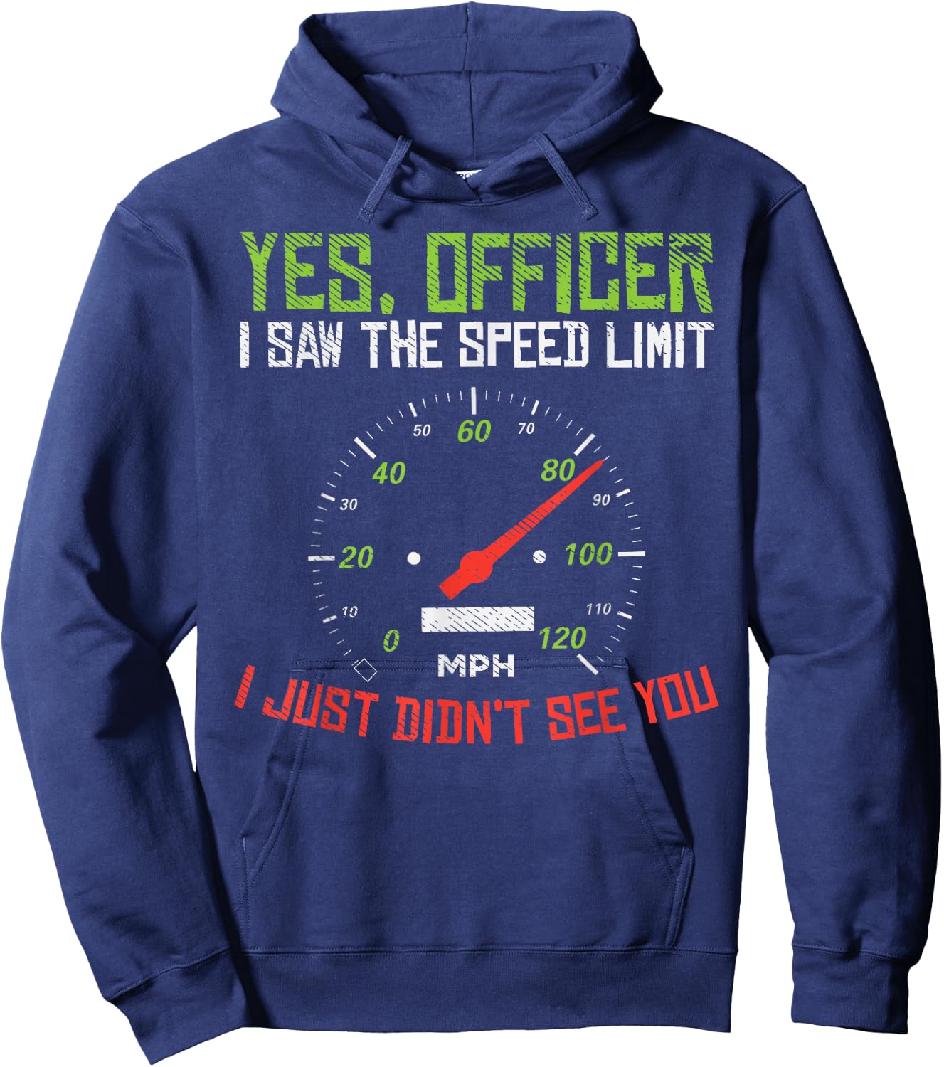 Yes Officer Speeding Funny Racing Race Car Driver Racer Gift Hoodie - Hoodie | Navy