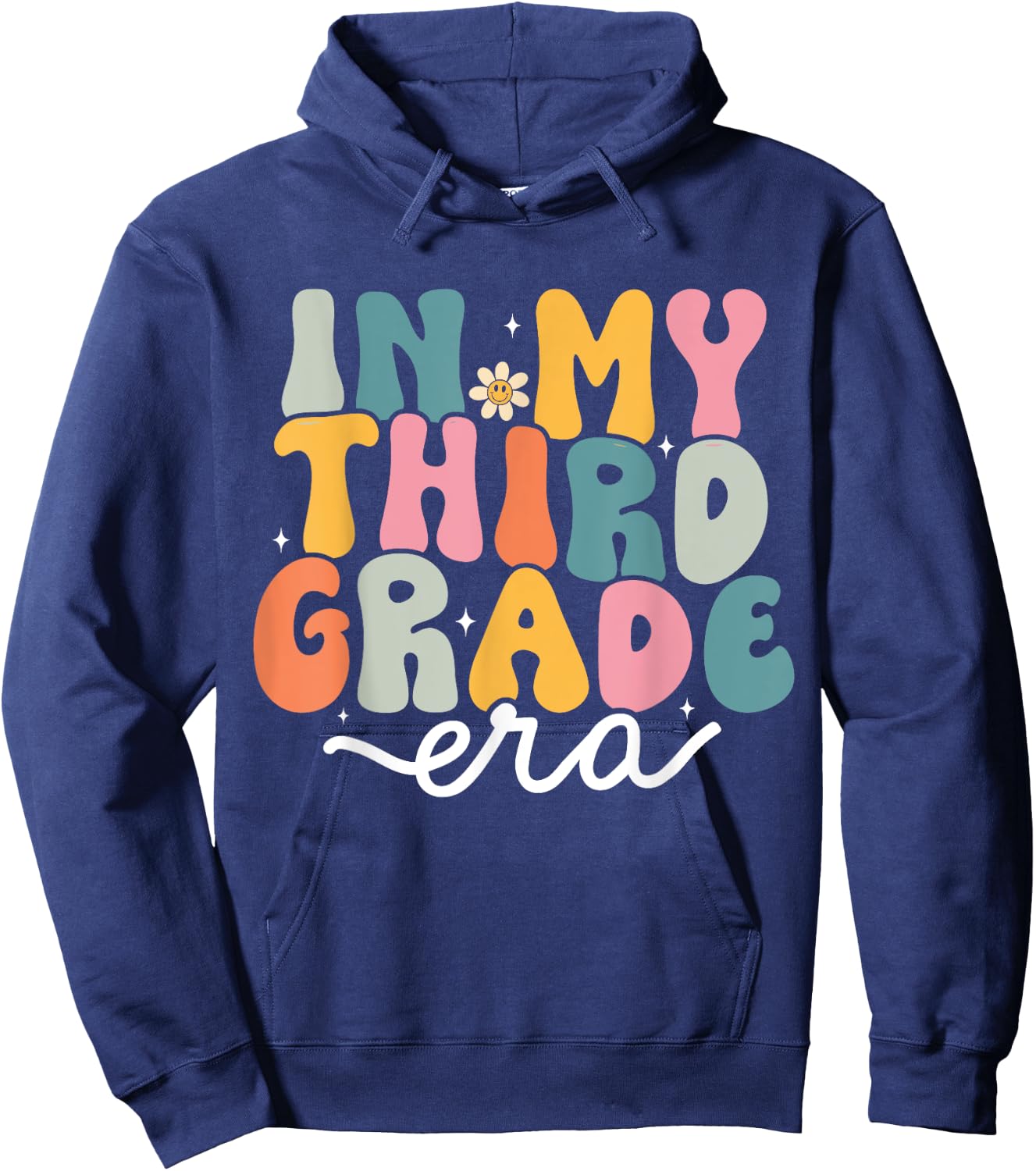 In My 3rd Grade Era Groovy Third Grade Teacher Kids Retro Hoodie - Hoodie | Navy