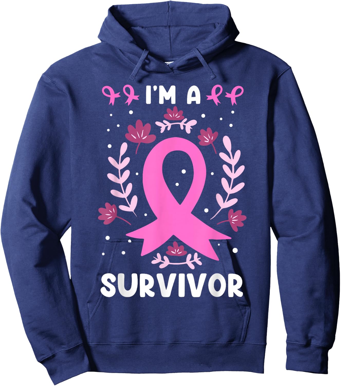 I´m A Survivor Breast Cancer Hoodie - Hoodie | Navy