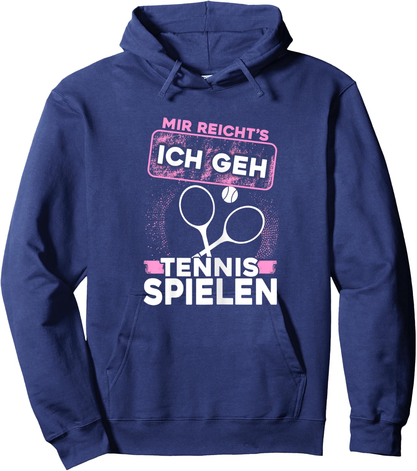 Women's Tennis Racket Tennis Ball Women Tennis Girls , black Hoodie - Hoodie | Navy
