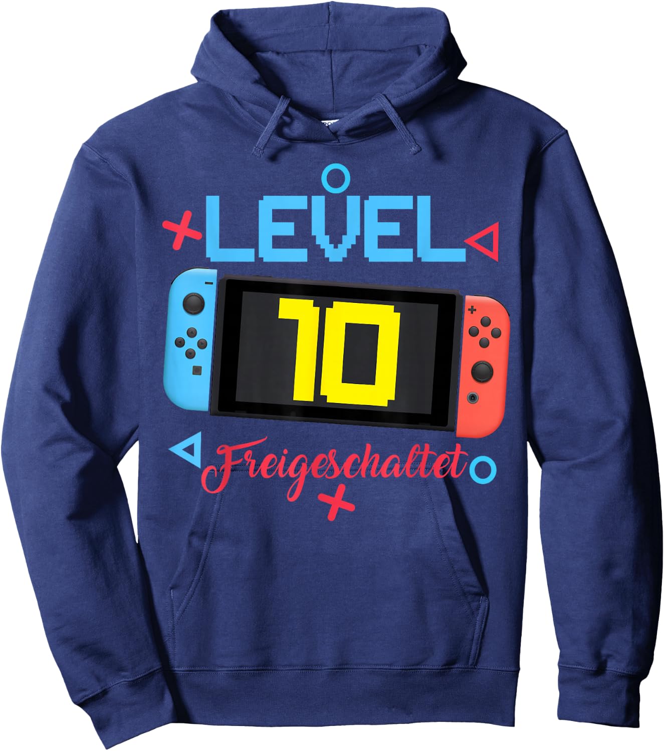 10th Birthday Gifts Boy Level 10 Unlocked 2013 Gift , black Hoodie - Hoodie | Navy
