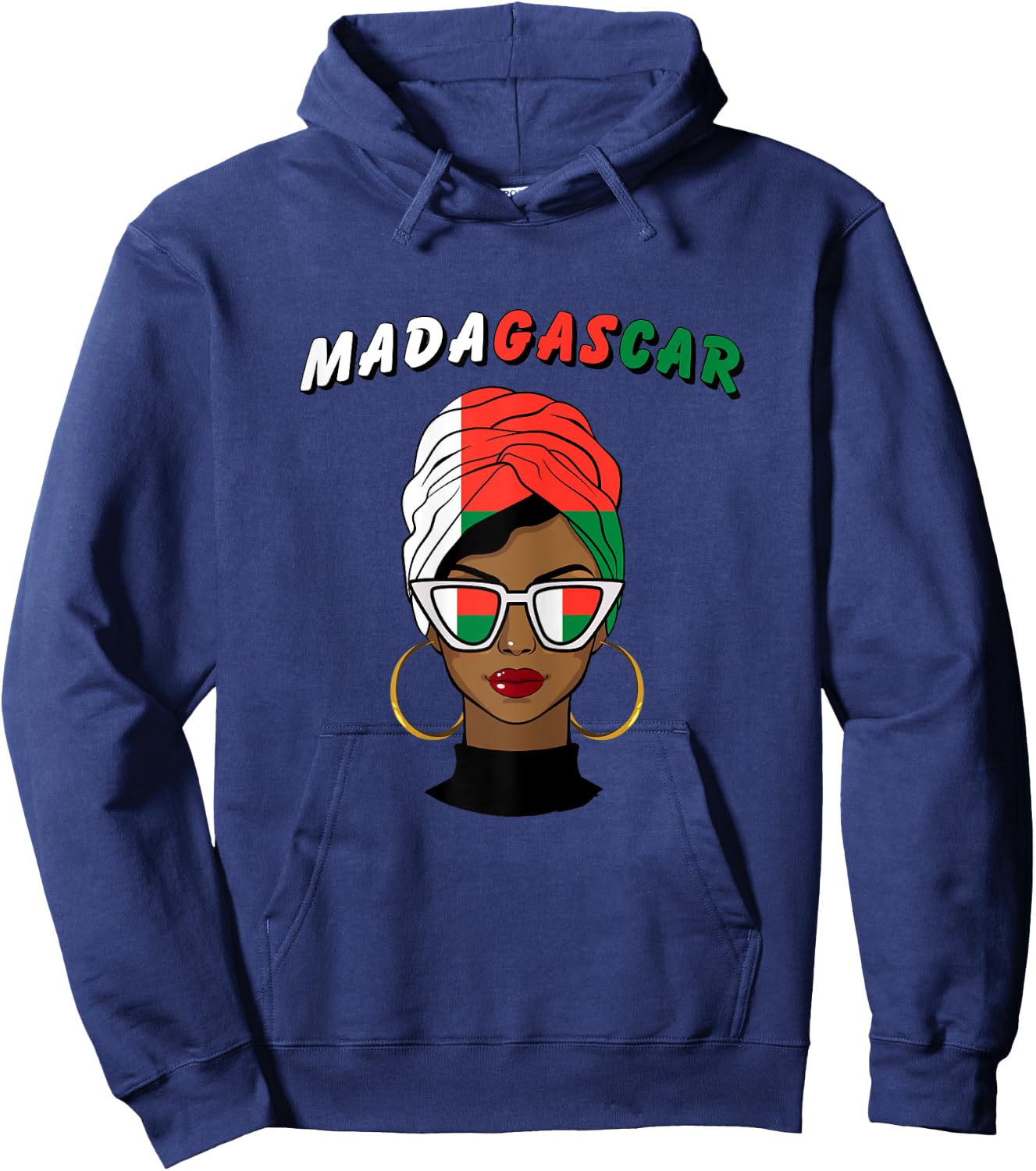Madagascar, Malagasy flag, Madagascar girl, Malagasy women Hoodie - Hoodie | Navy