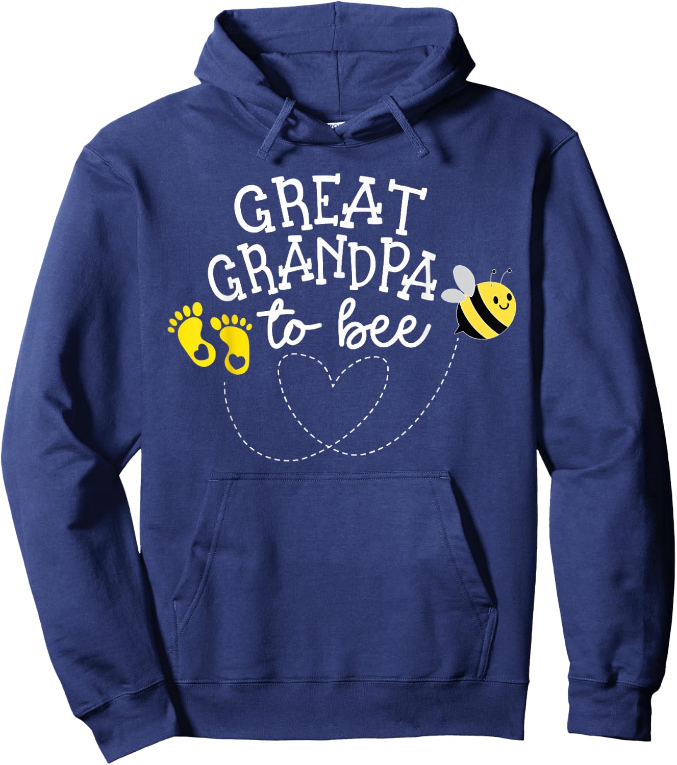 Great Grandpa to Bee Pregnancy Announcement Baby Shower Hoodie - Hoodie | Navy