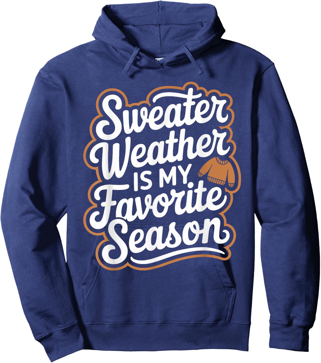 Winter Cozy Culture Warm Blankets Hot Cocoa and Hygge Vibes Hoodie - Hoodie | Navy
