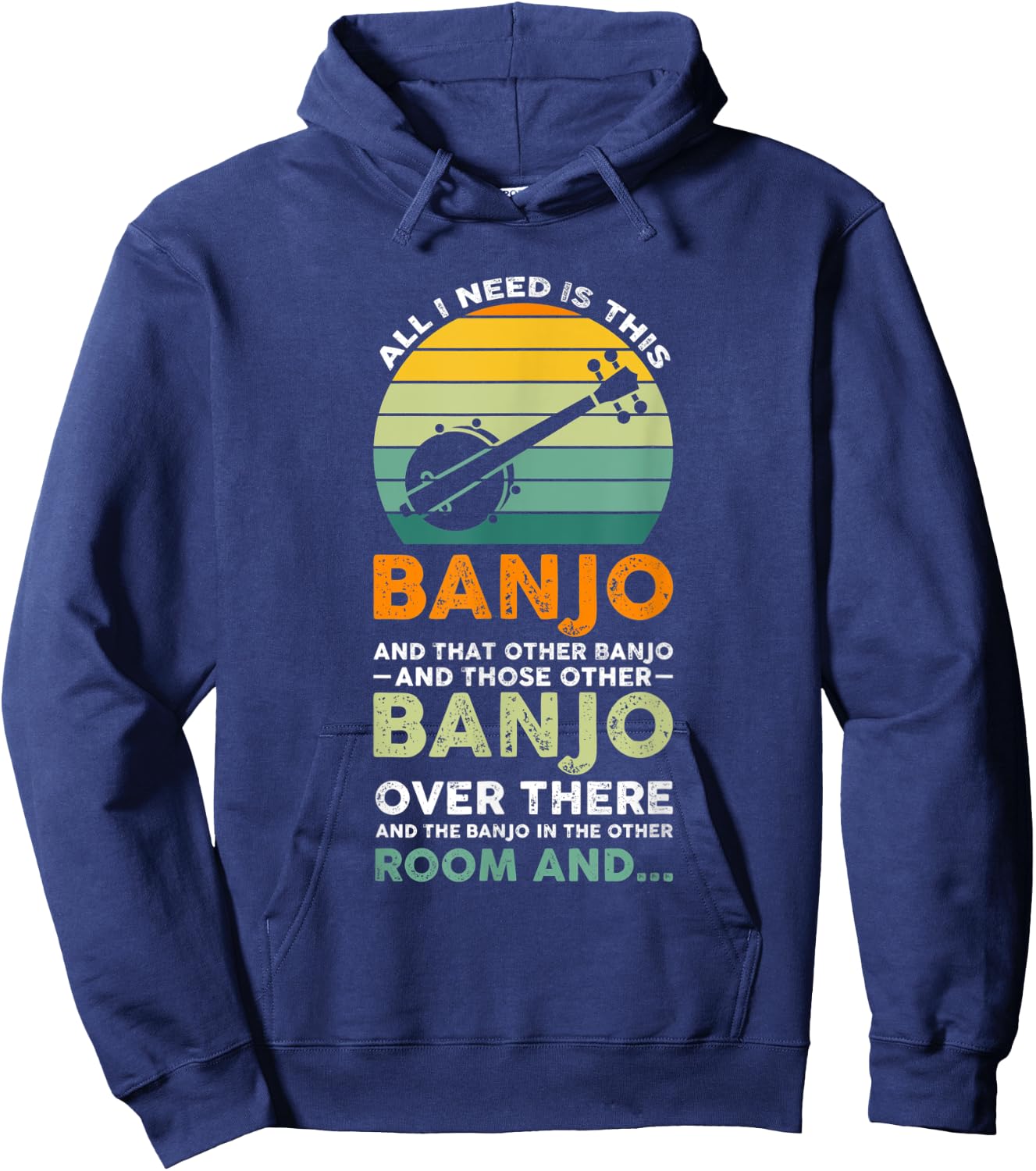 all I need is this banjo Banjo Player Hoodie - Hoodie | Navy
