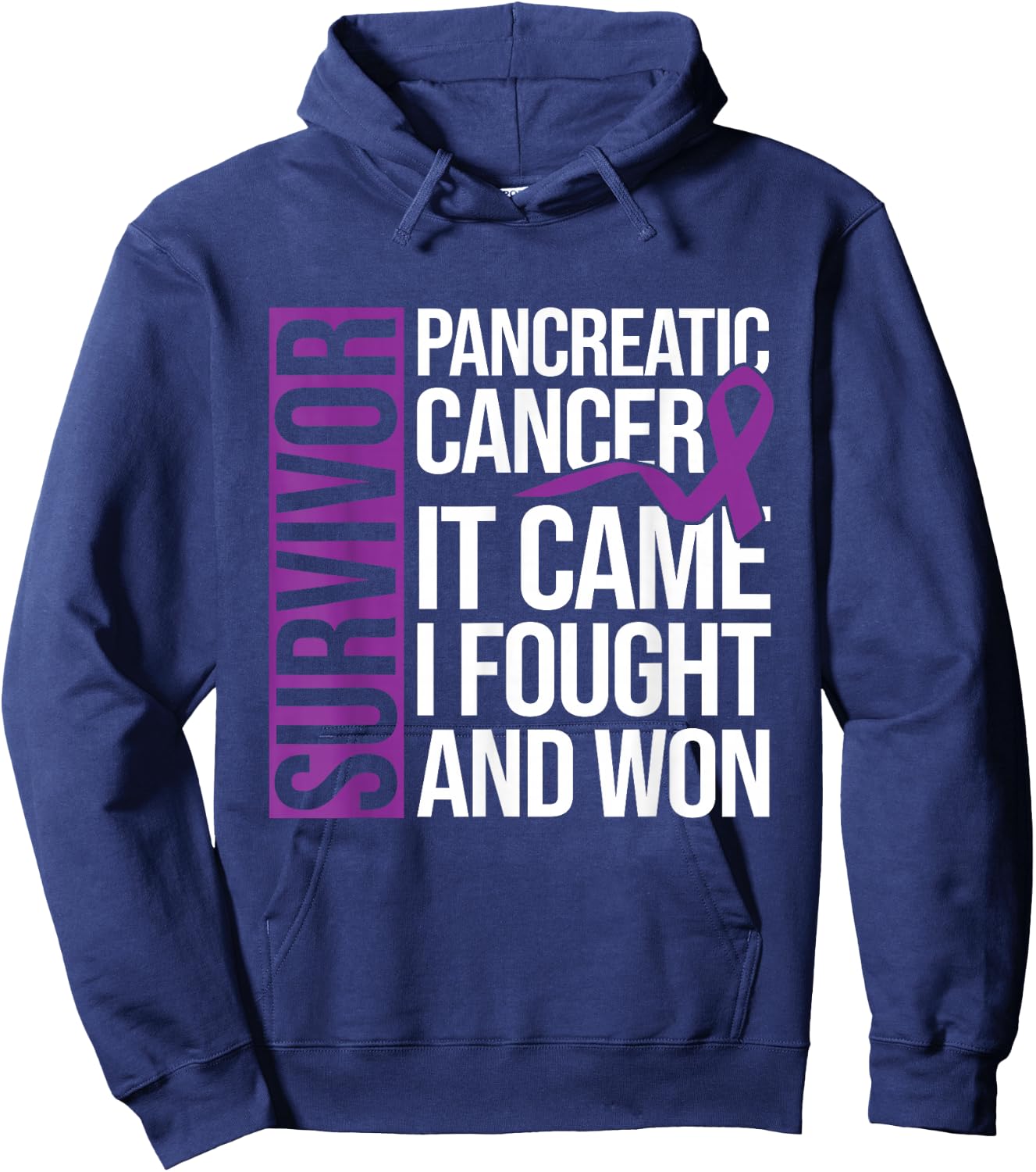 Survivor Cancer Survivor Pancreatic Cancer Hoodie - Hoodie | Navy