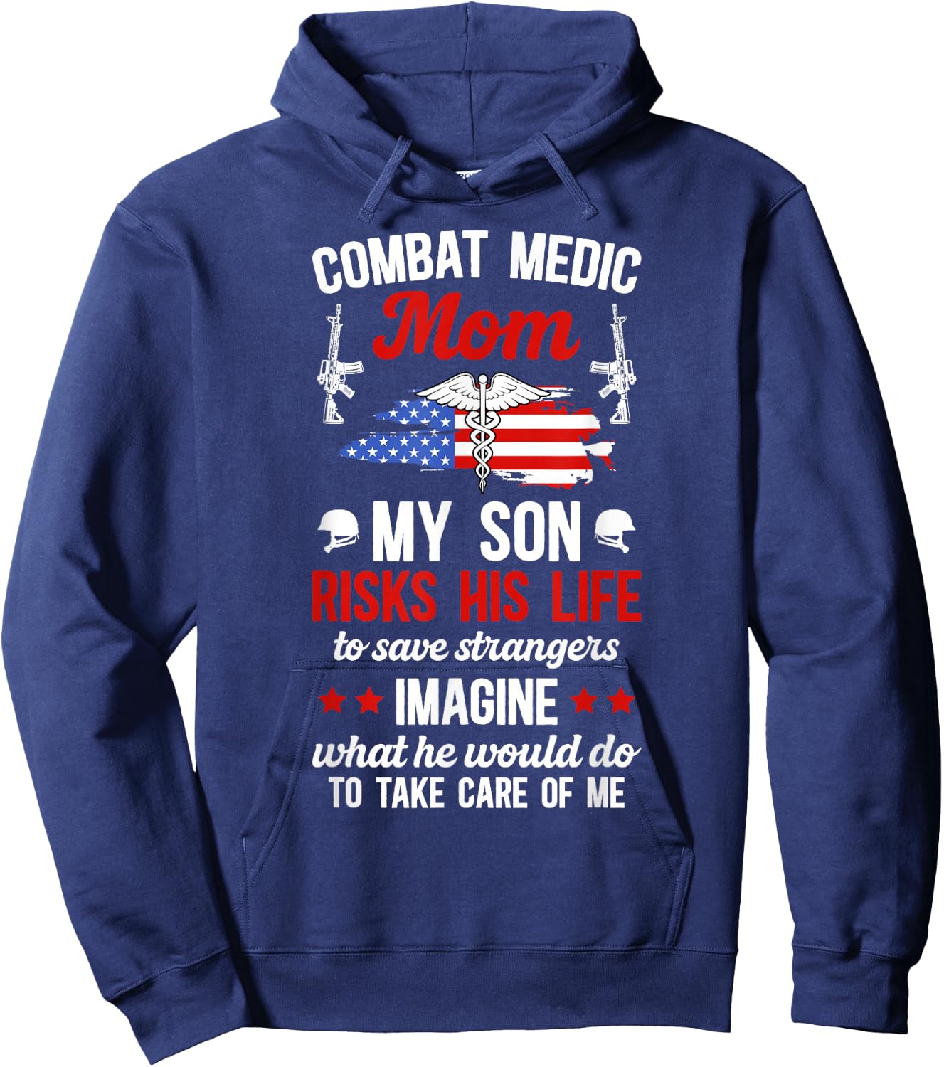 Combat Medic Mom of A Combat Medic Proud Combat Medic Mama Hoodie - Hoodie | Navy