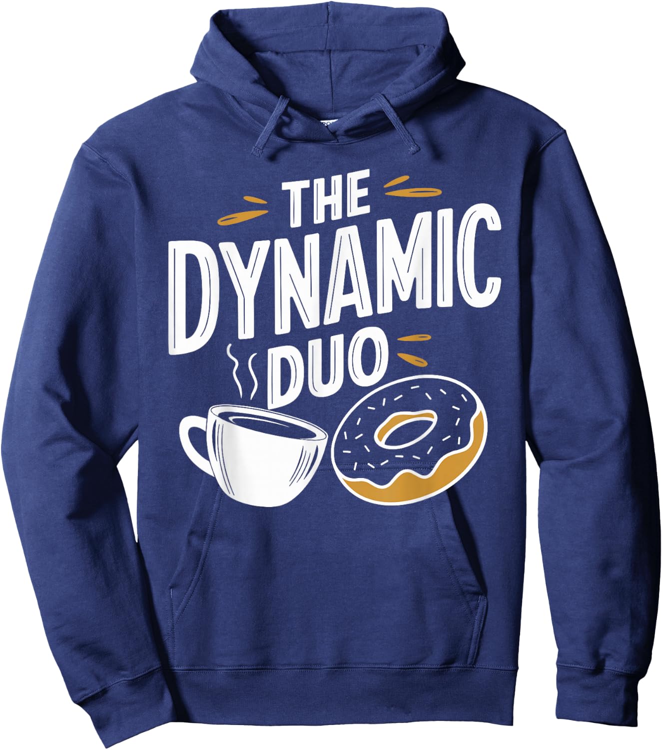 The Dynamic Duo Coffee Donuts Funny Coffee Donut Hoodie - Hoodie | Navy