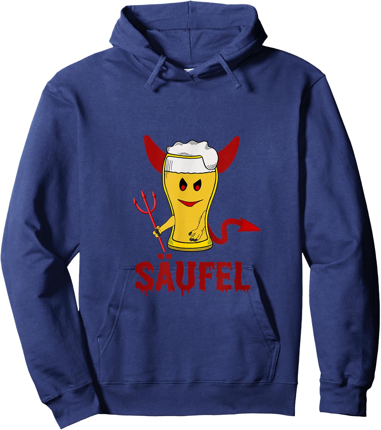 Teufel Säufer Word Game SÄUFEL Funny Beer Fancy Dress , black Hoodie - Hoodie | Navy