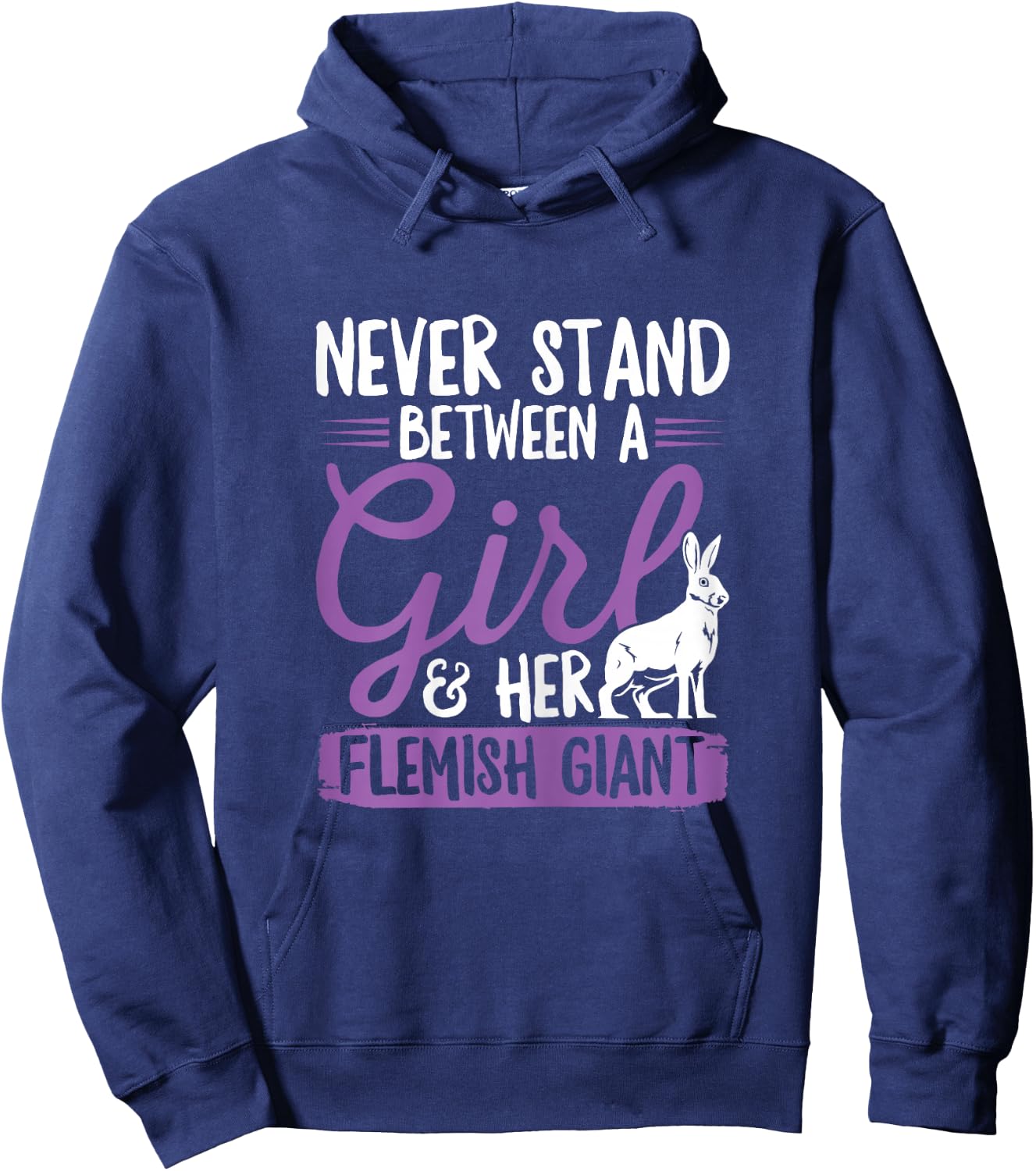 Rabbit Flemish Giant Design for a Flemish Giant Lover Hoodie - Hoodie | Navy