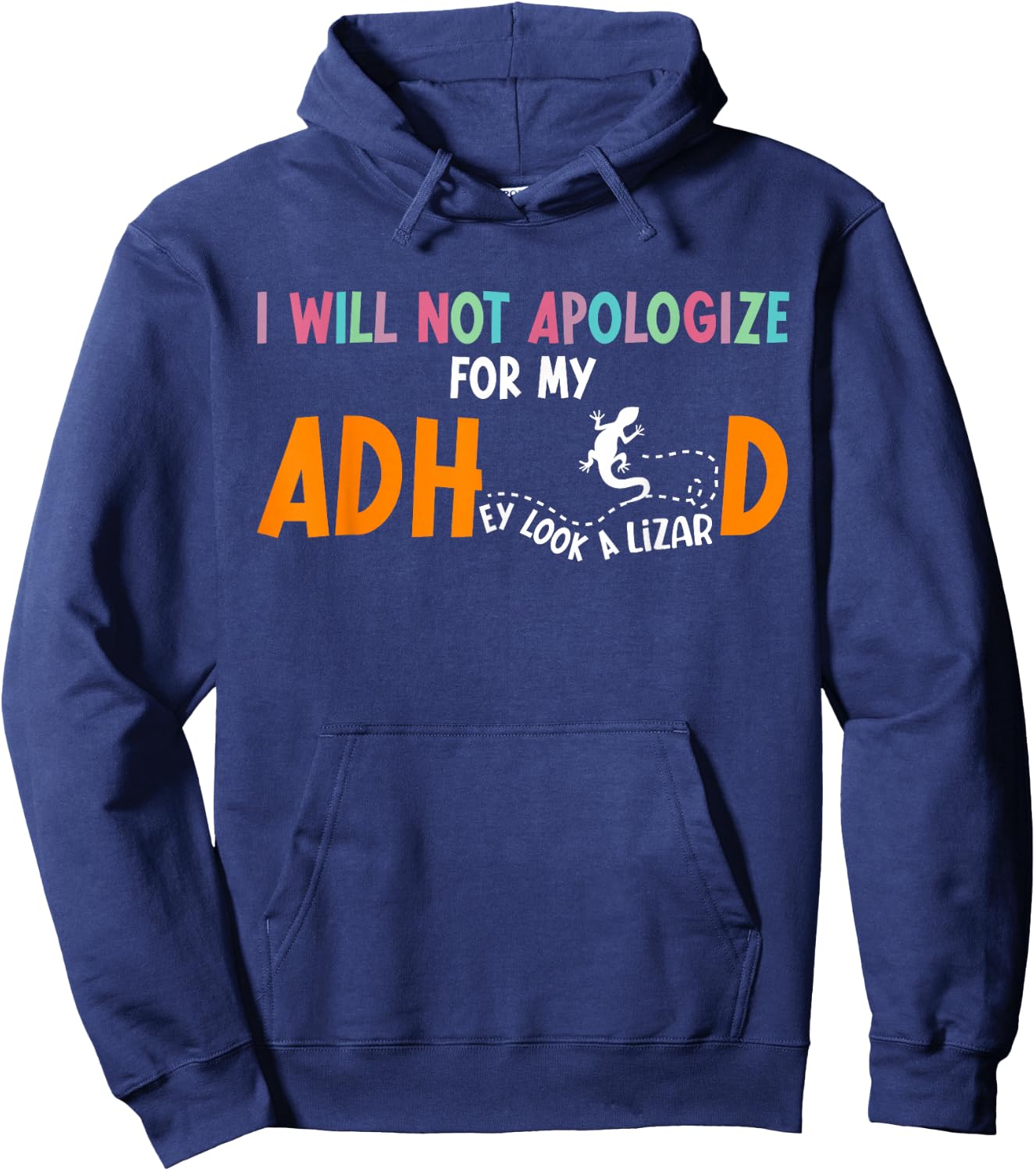ADHD Awareness Month Funny ADHD Warrior ADHD Support Hoodie - Hoodie | Navy