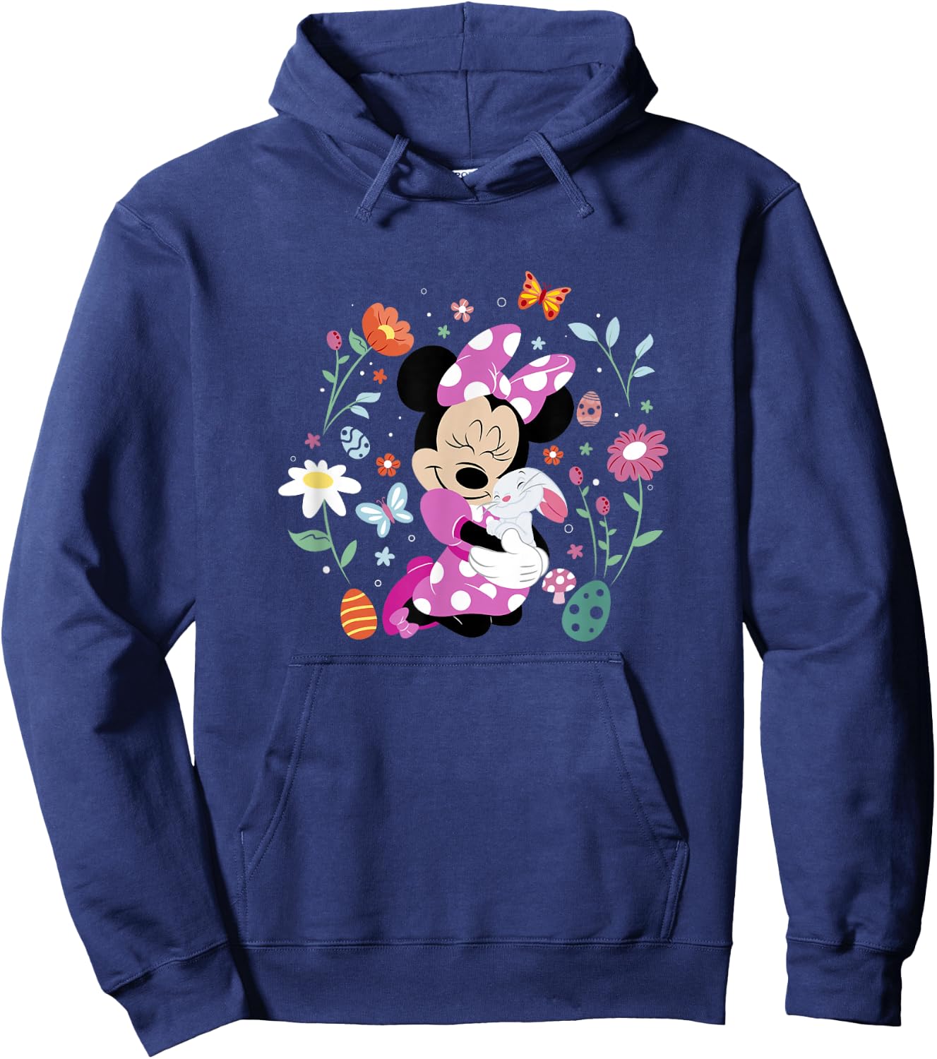 Disney Minnie Mouse Easter Spring Wildflower Bunny Hug Hoodie - Hoodie | Navy