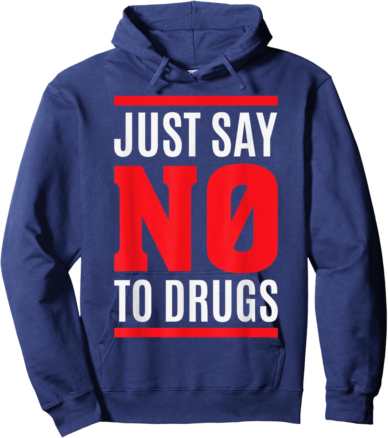 Retro Just Say No To Drugs - Anti Drug Shirt Hoodie - Hoodie | Navy