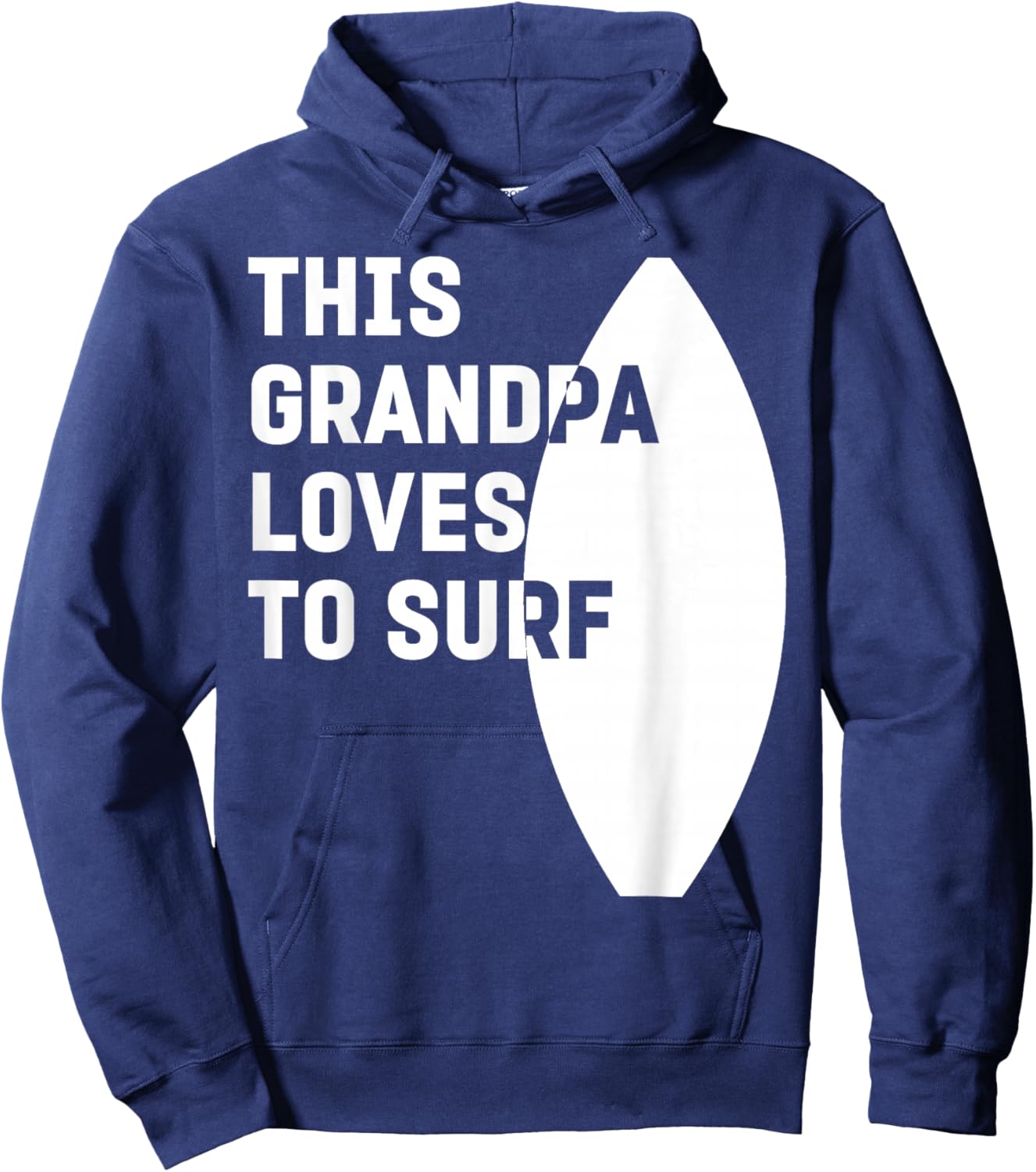 This Grandpa Loves To Surf Hoodie - Hoodie | Navy