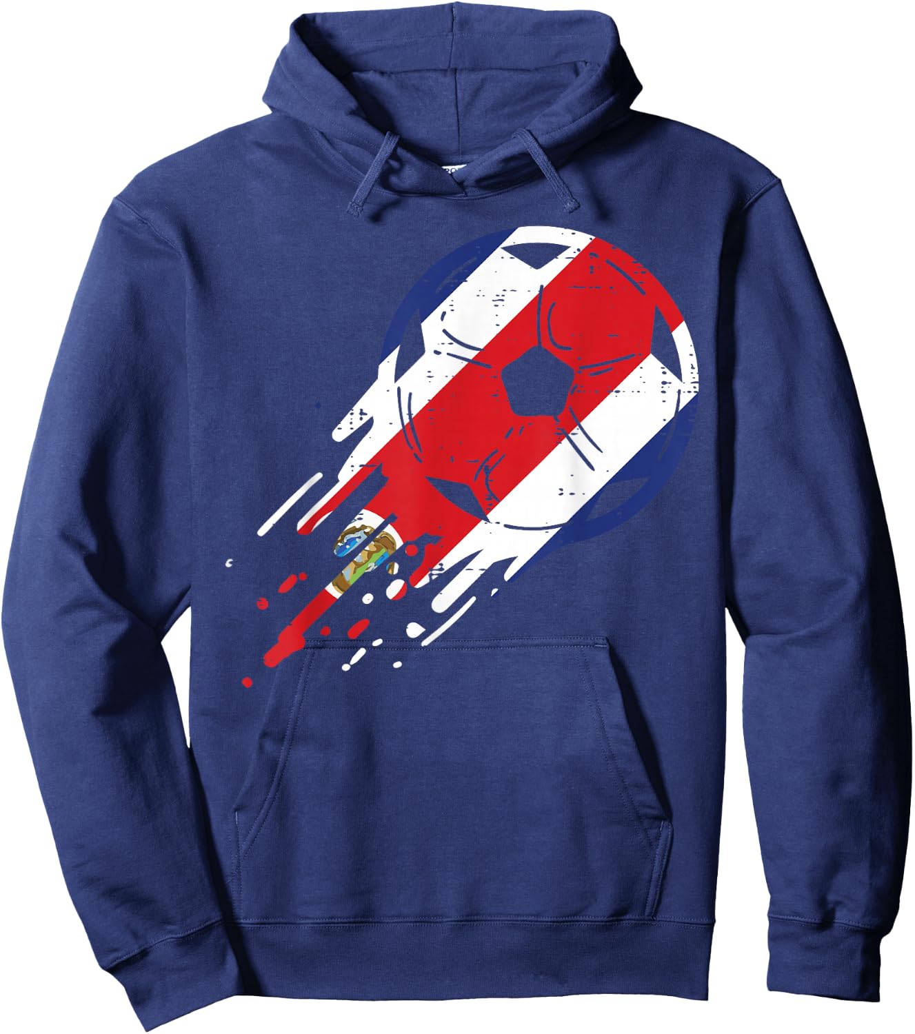 Costa Rica Rican Flag Soccer Football Fan Men Women Kids Hoodie - Hoodie | Navy