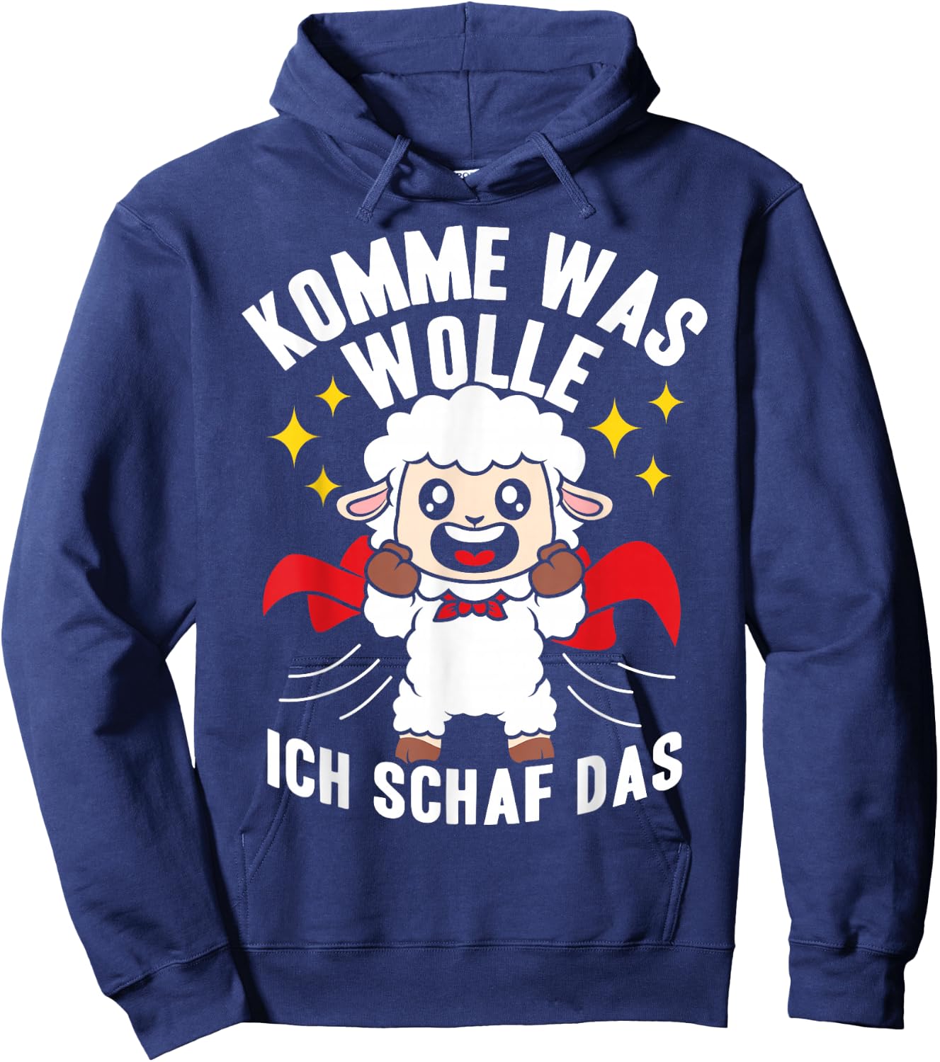 KOMME WAS WOLLE ICH Schaf DAS Funny saying sheep Hoodie - Hoodie | Navy