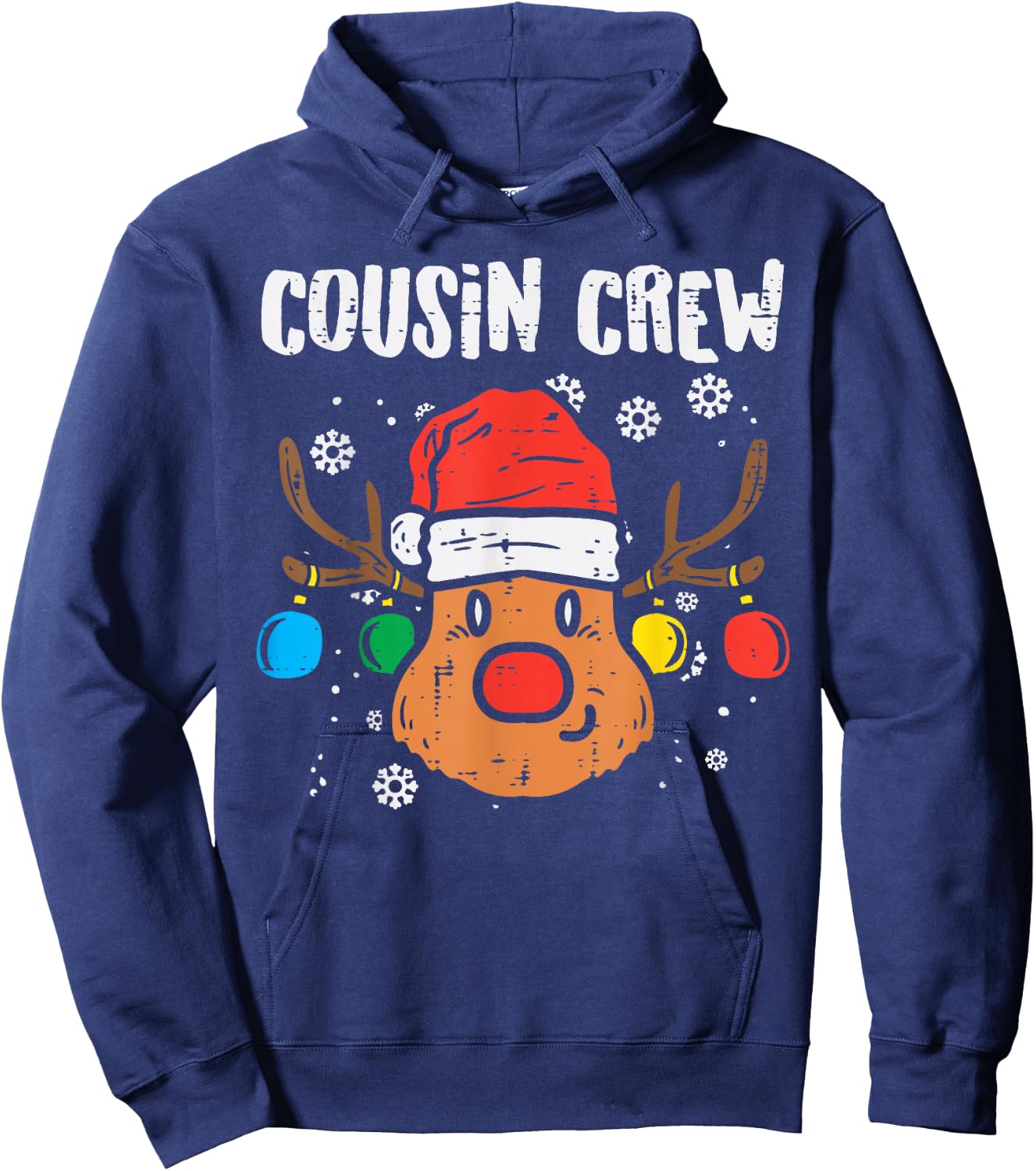 Cousin Crew Xmas PJs Matching Christmas Pajamas For Family Hoodie - Hoodie | Navy