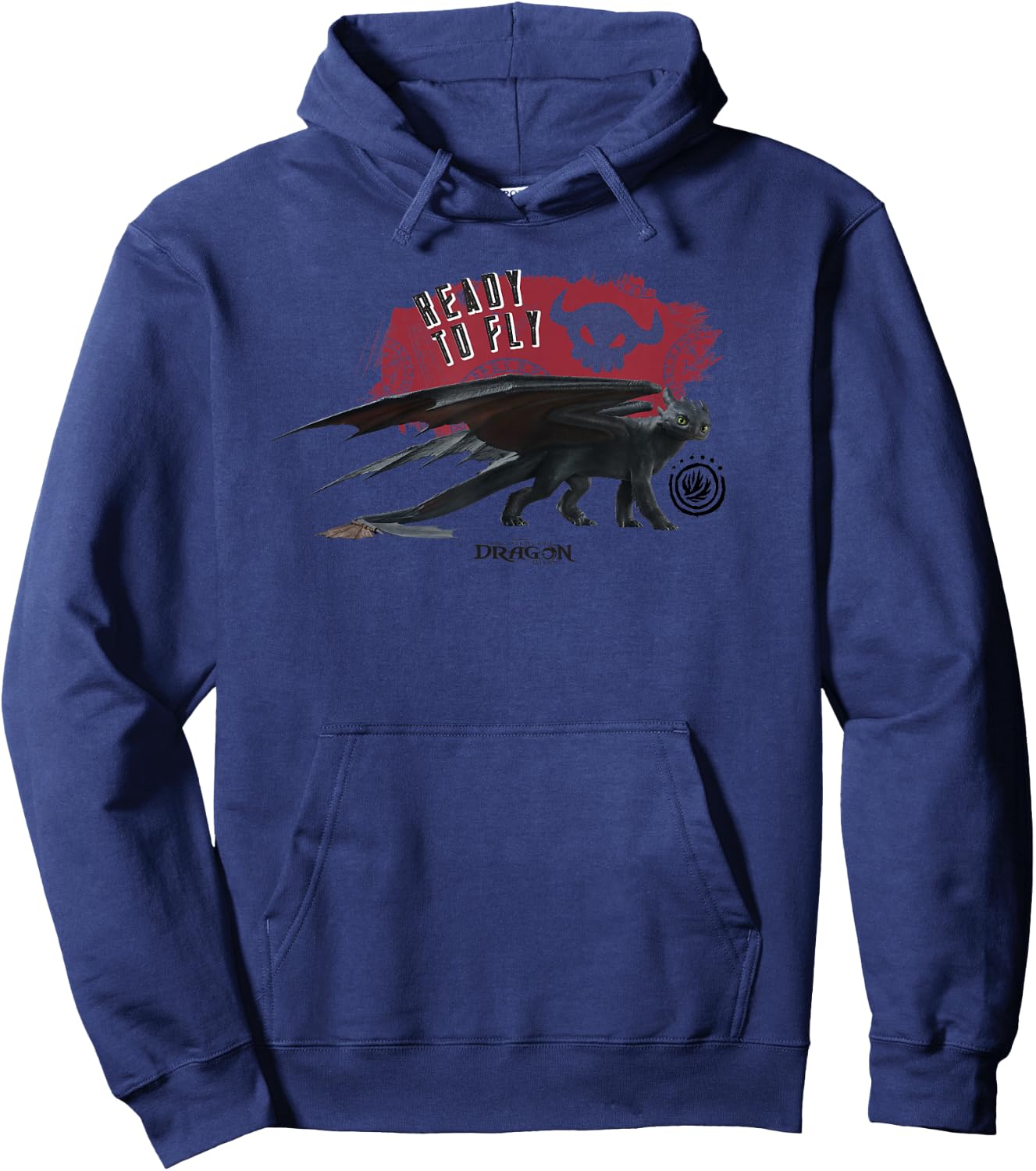 DreamWorks Dragons Toothless Ready to Fly Hoodie - Hoodie | Navy