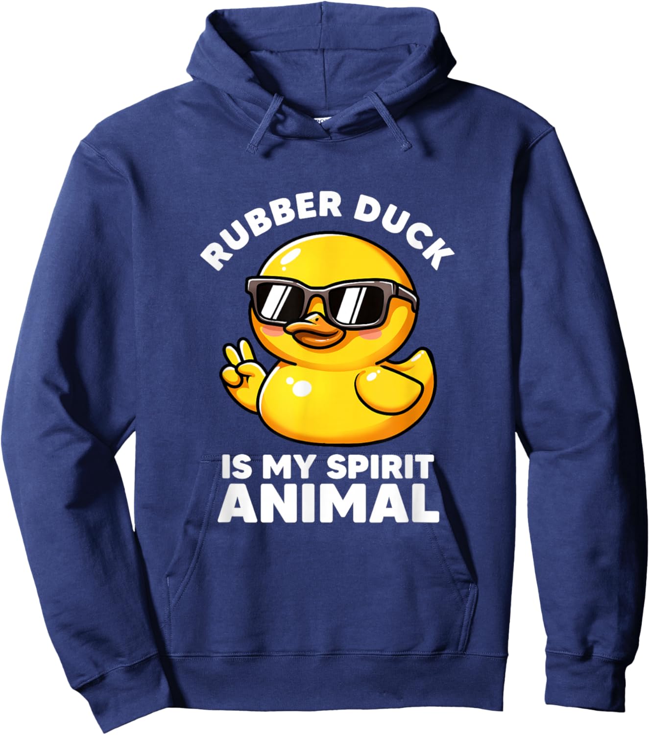 Rubber Duck Is My Spirit Animal I Love Duck Lover Funny Duck Hoodie - Hoodie | Navy
