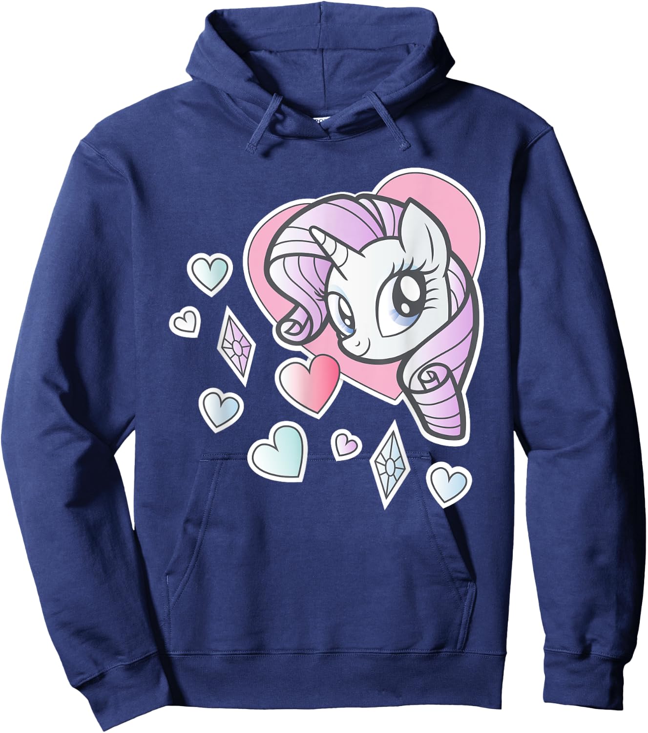 My Little Pony Rarity Heart Hoodie - Hoodie | Navy