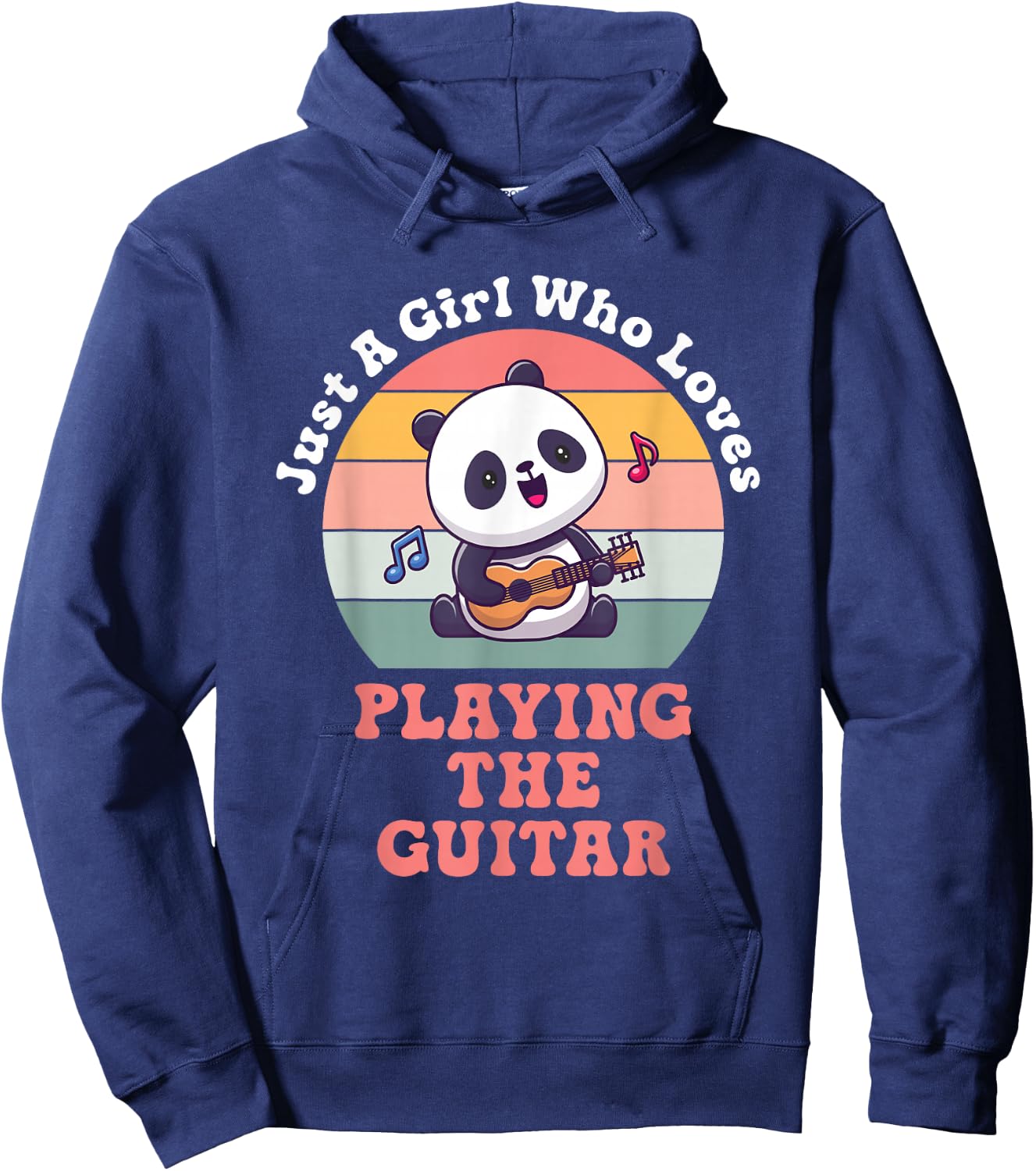 Just A Girl Who Loves Playing The Guitar Design Hoodie - Hoodie | Navy