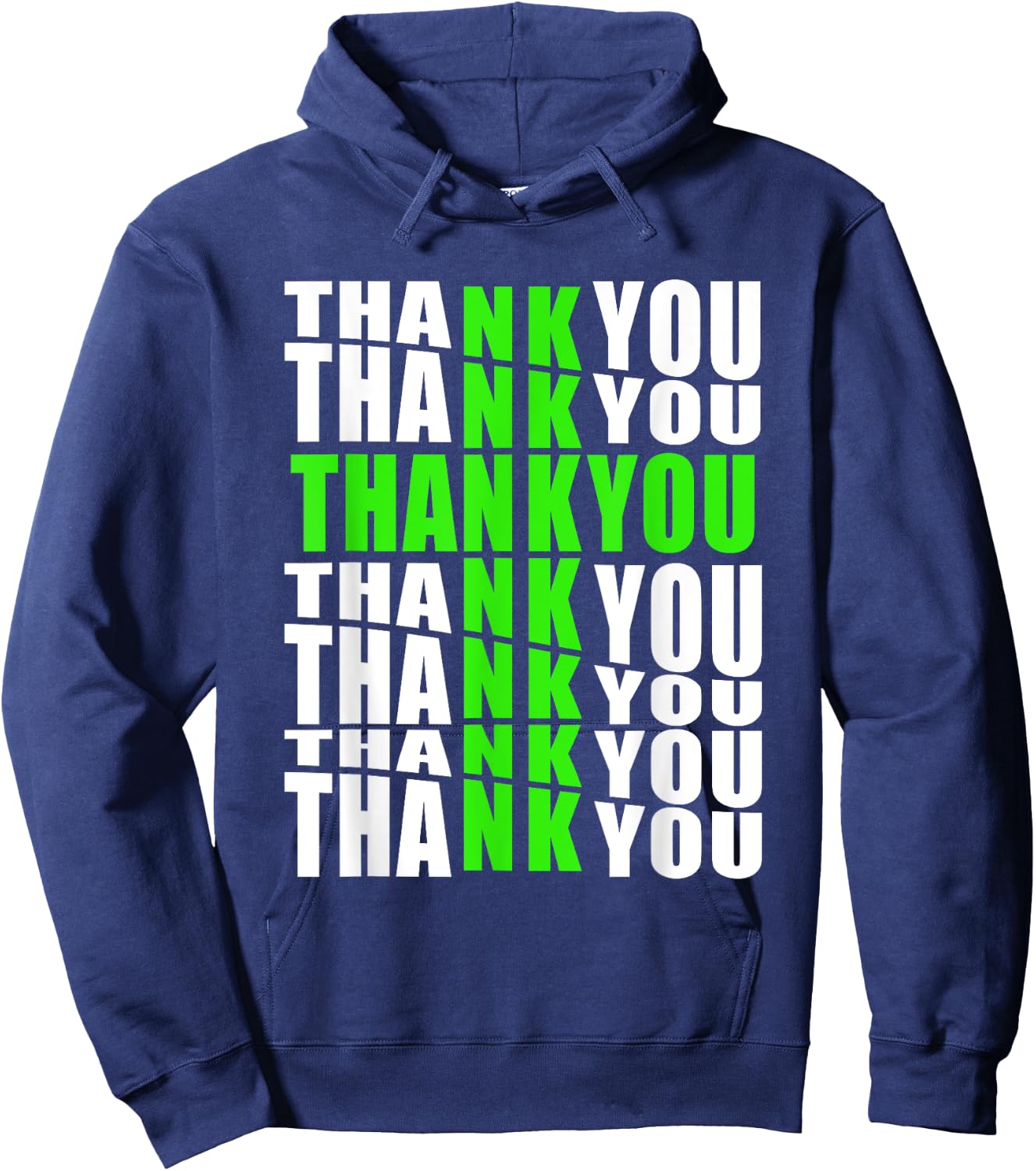 Thank You Written To Form Cross Jesus Gratitude Blessings Hoodie - Hoodie | Navy